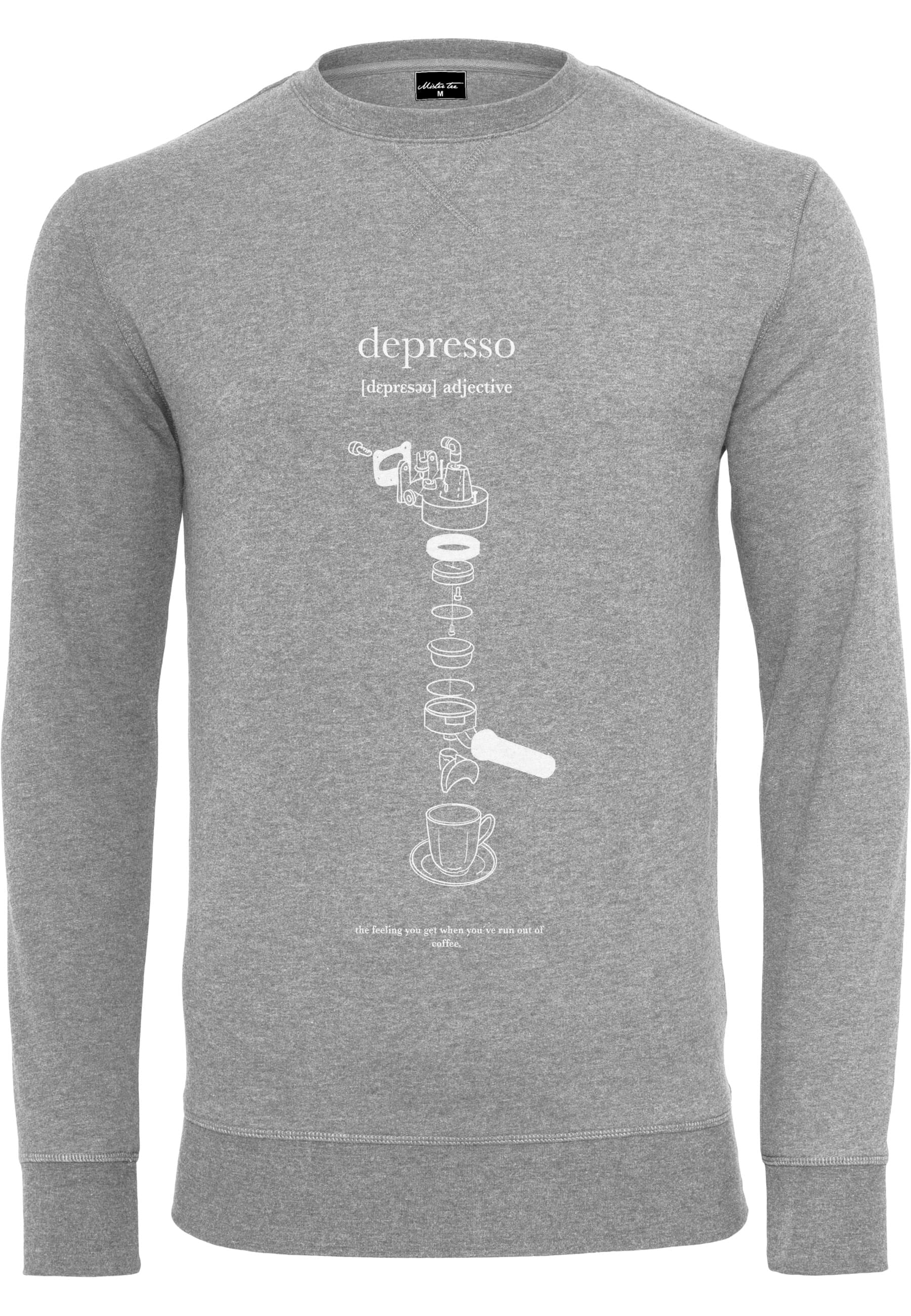 MisterTee Rundhalspullover »MisterTee Herren Depresso Crewneck«