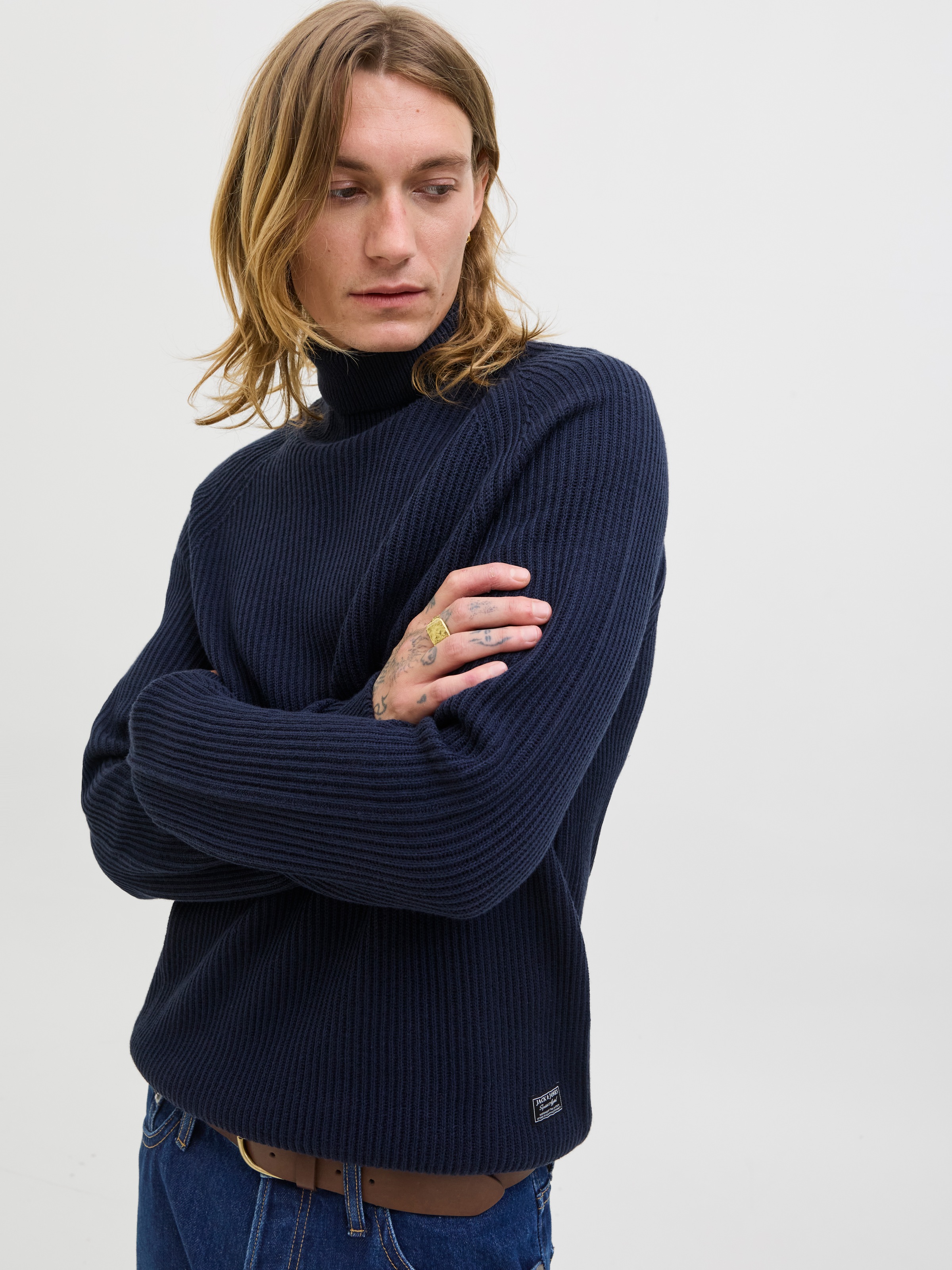 Jack & Jones Rollkragenpullover "JJPANNEL KNIT ROLL NECK AW25" günstig online kaufen