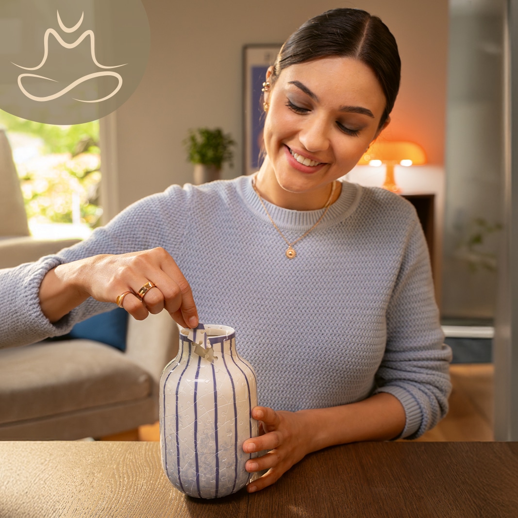 Ravensburger 3D-Puzzle »Vase Stripes Blue« Made in Europe