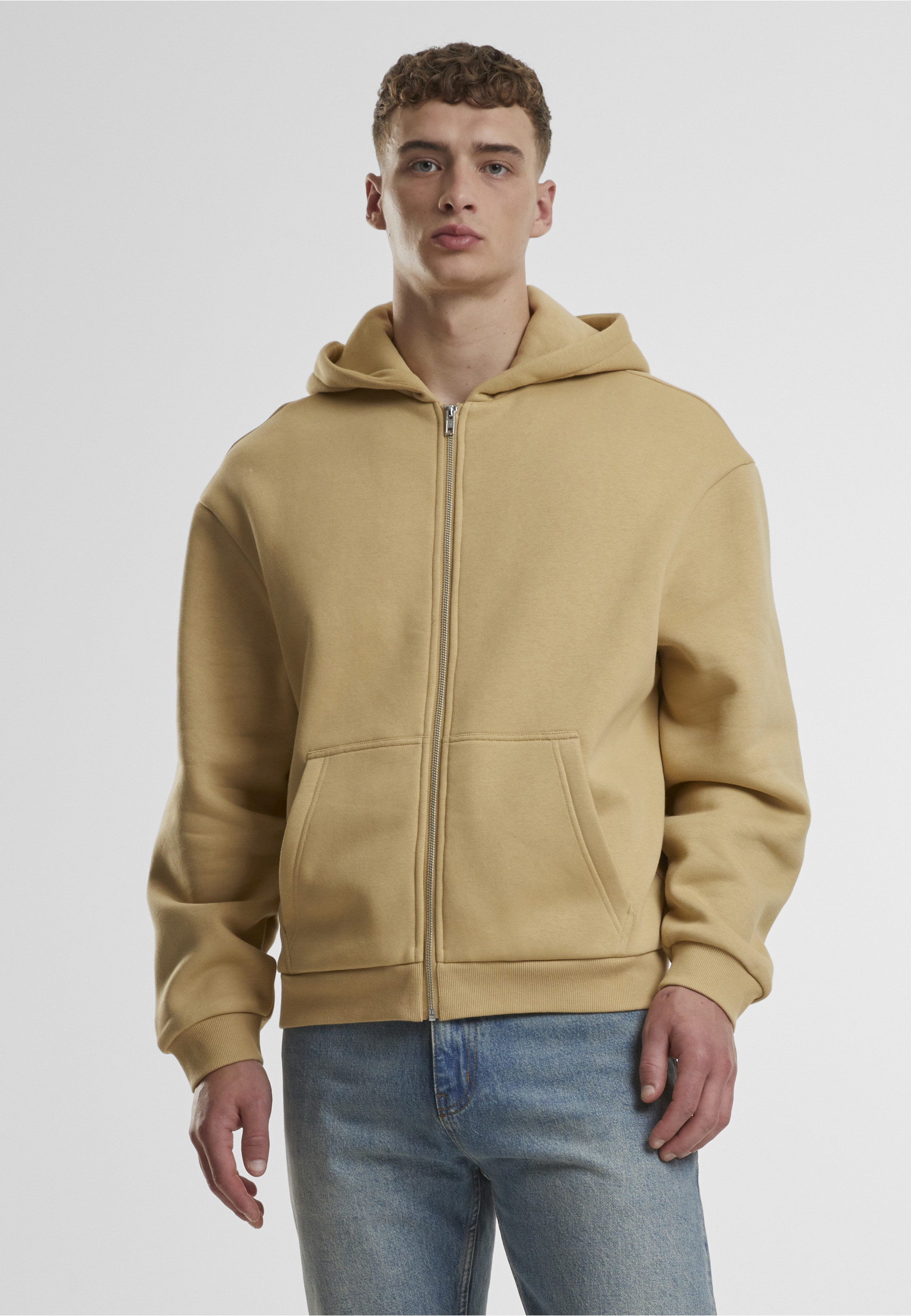 URBAN CLASSICS Strickpullover »Urban Classics Fluffy Zip Cardigan« 1 tlg.