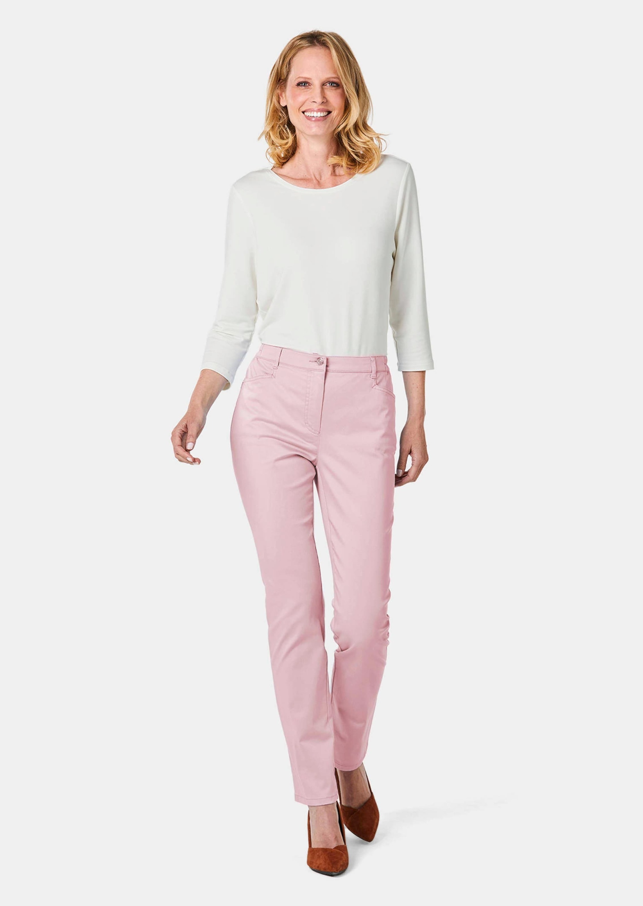 Goldner Carla Stoffhose Rosa 56 2