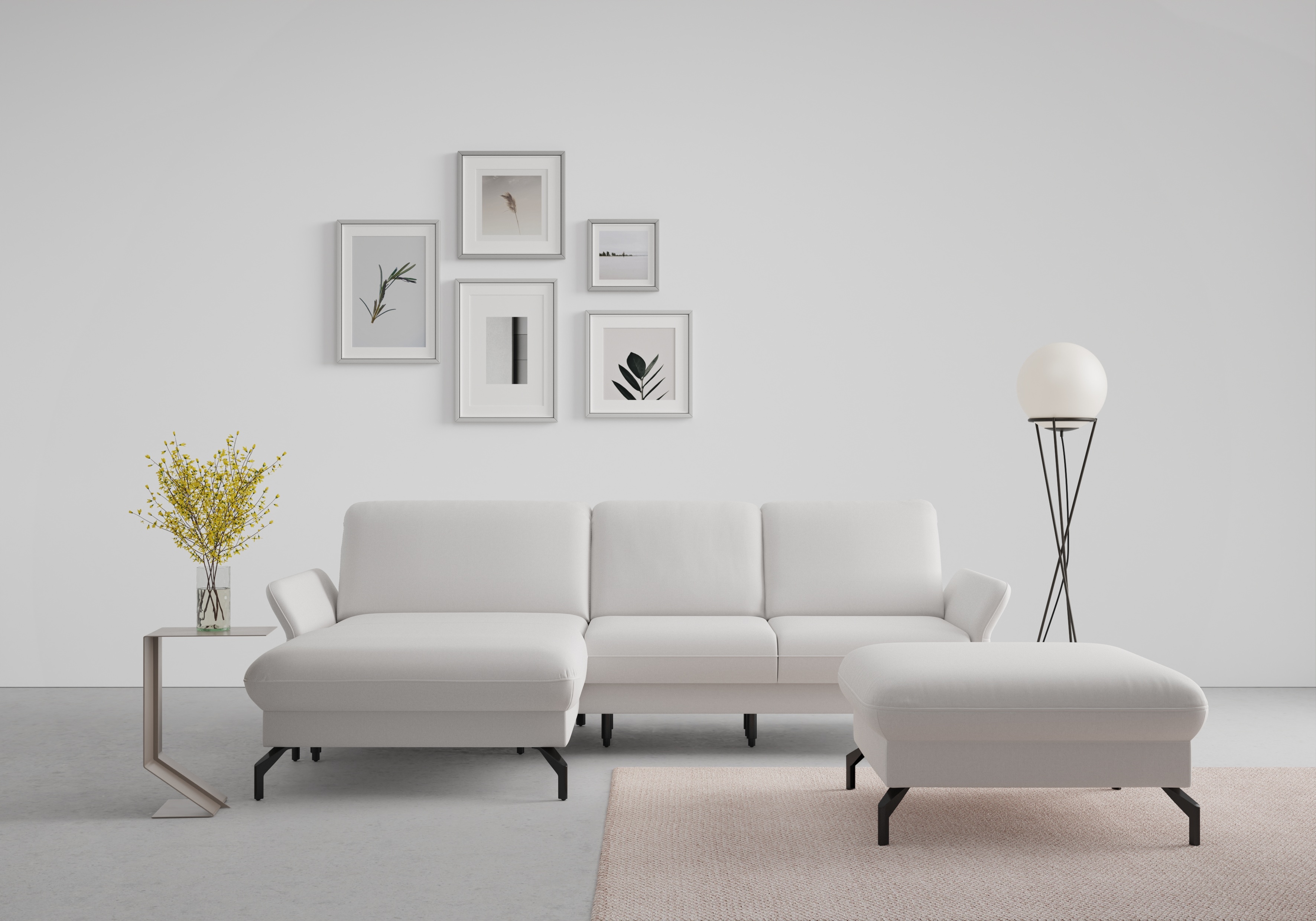 sit&more Ecksofa "Fashion L-Form" wahlweise mit Kopfteilverstellung und Vorziehsitz, motorisch