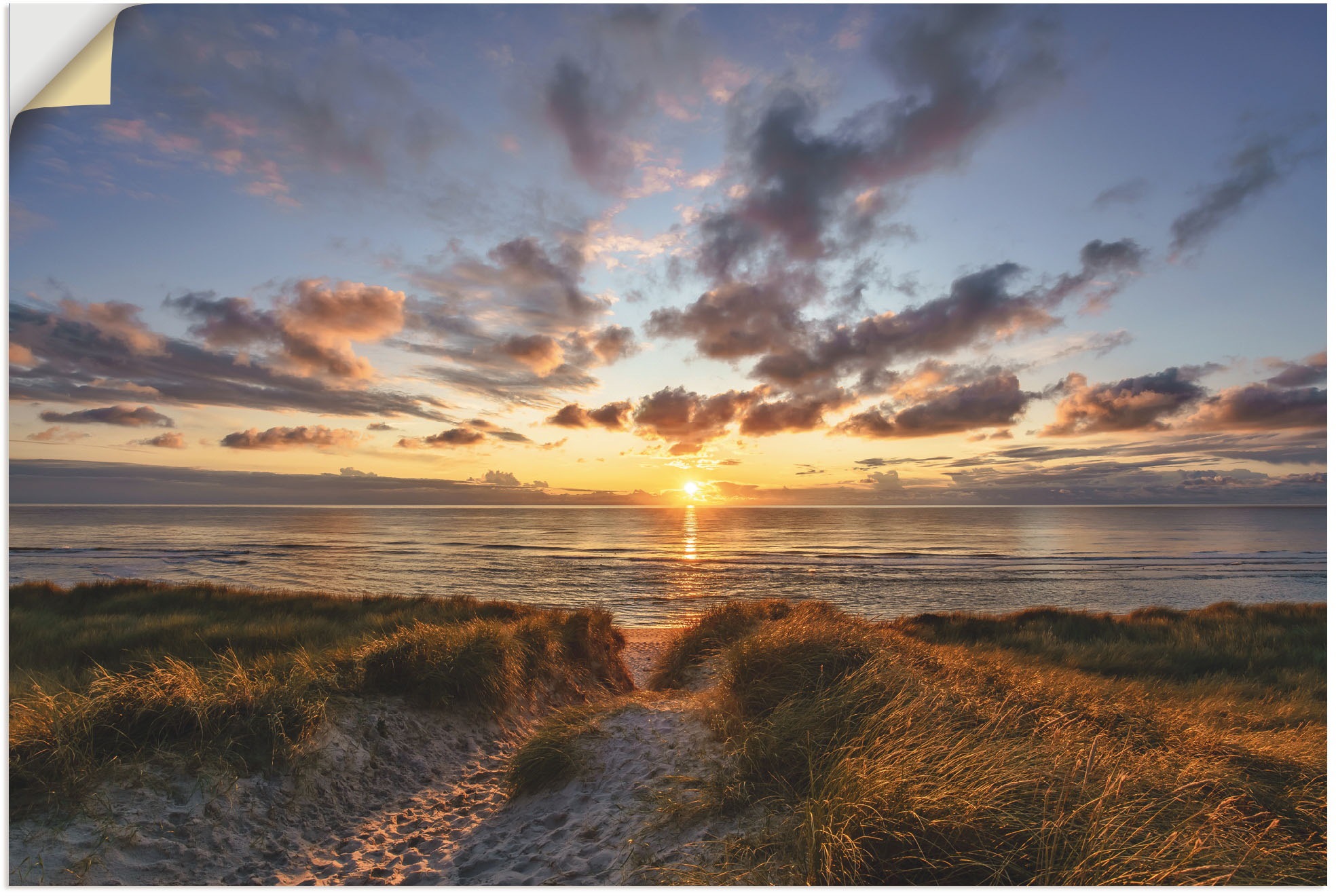 Artland Wandbild »Sonnenuntergang auf Sylt«, Bilder vom Sonnenuntergang & -aufgang, (1 St.), als Leinwandbild, Poster in verschied. Größen