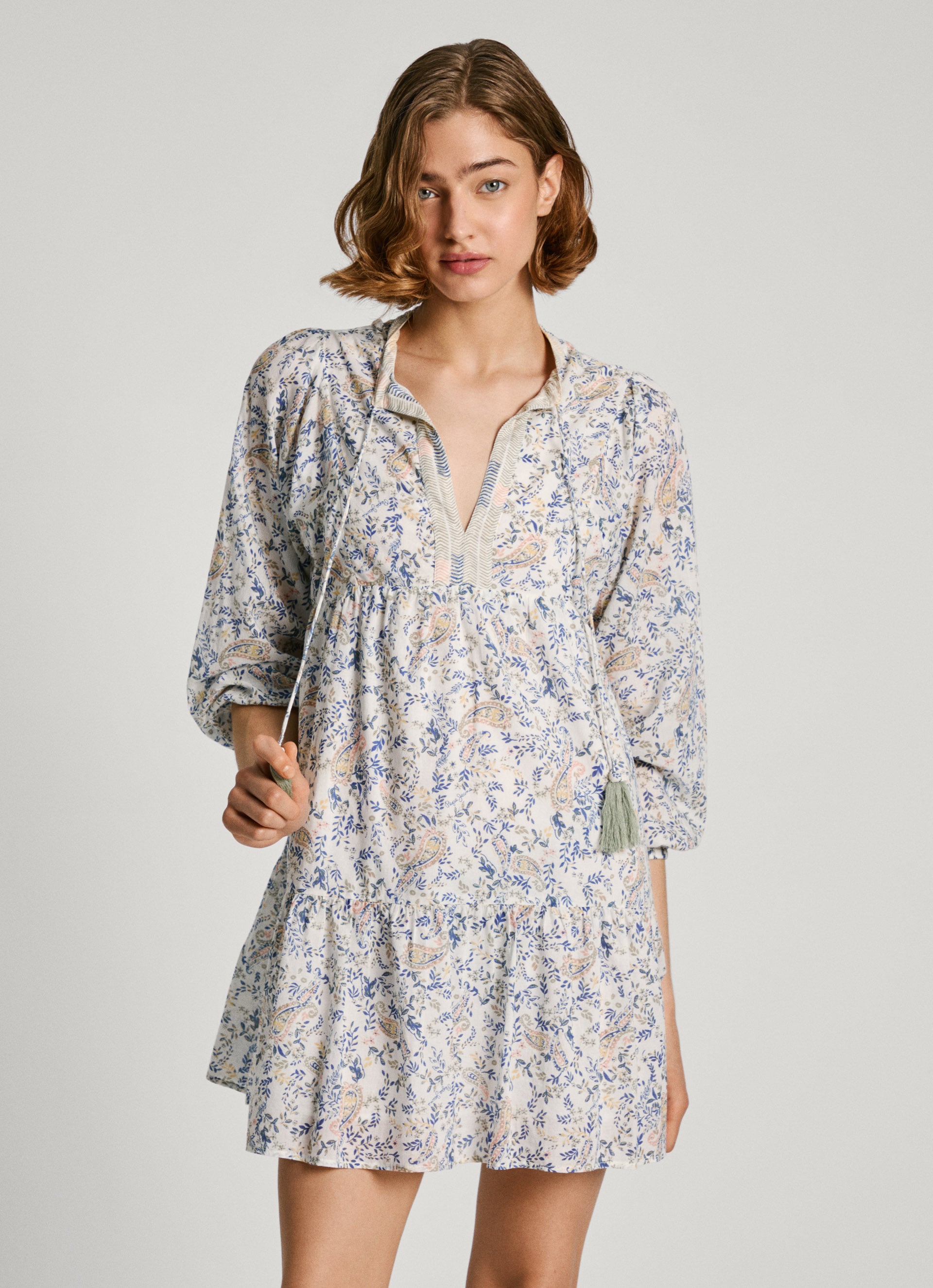 Pepe Jeans Tunikakleid "MAISIE", mit Paisley-Print, Baumwollqualität