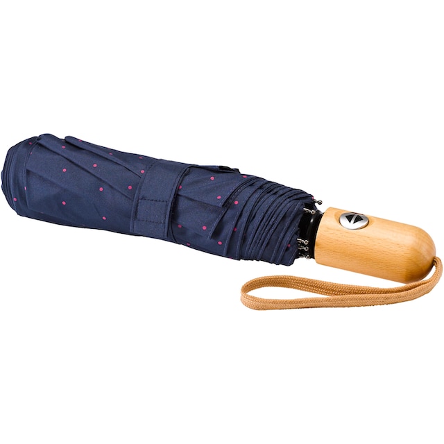 EuroSCHIRM® Taschenregenschirm »Umwelt-Taschenschirm, marine, Punkte pink«  online kaufen | BAUR