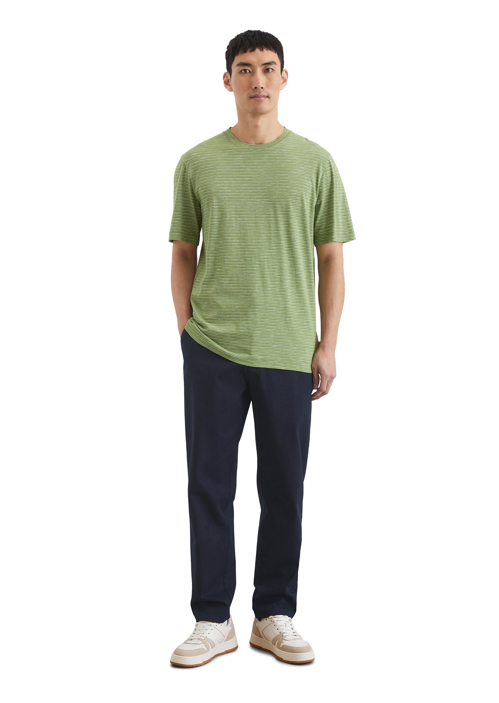 Marc O'Polo T-Shirt »aus gestreiftem Single-Slub-Jersey«