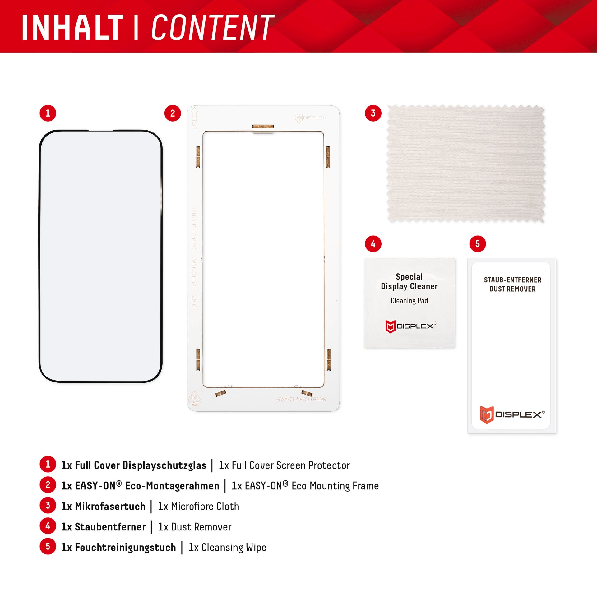 Displex Displayschutzglas »Real Glass Full Cover«, Displayschutzfolie, Schutzfolie, Bildschirmschutz, kratz- & stoßfest
