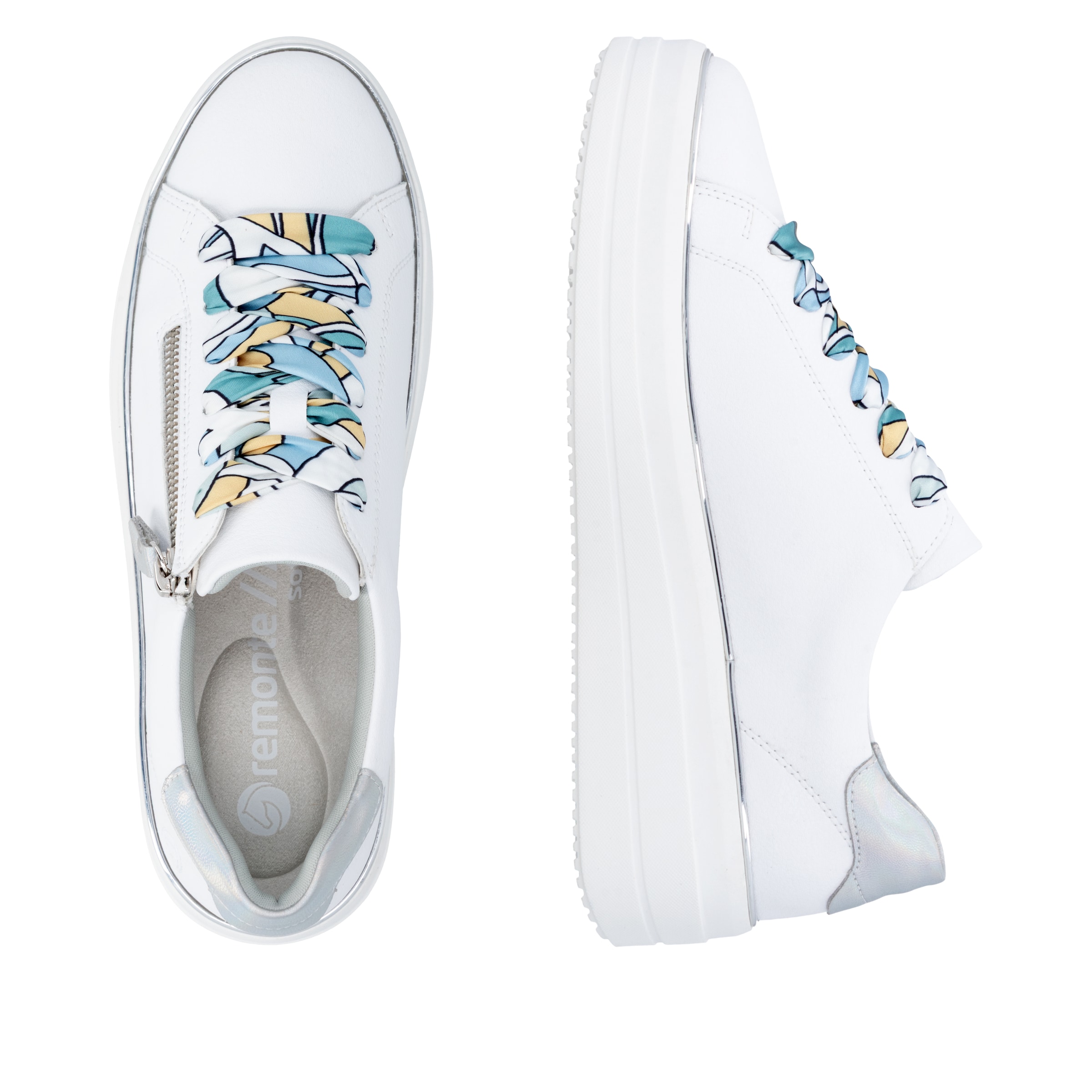 Remonte Plateausneaker  Freizeitschuh, Halbschuh, Schnürer mit Wechselfußbett