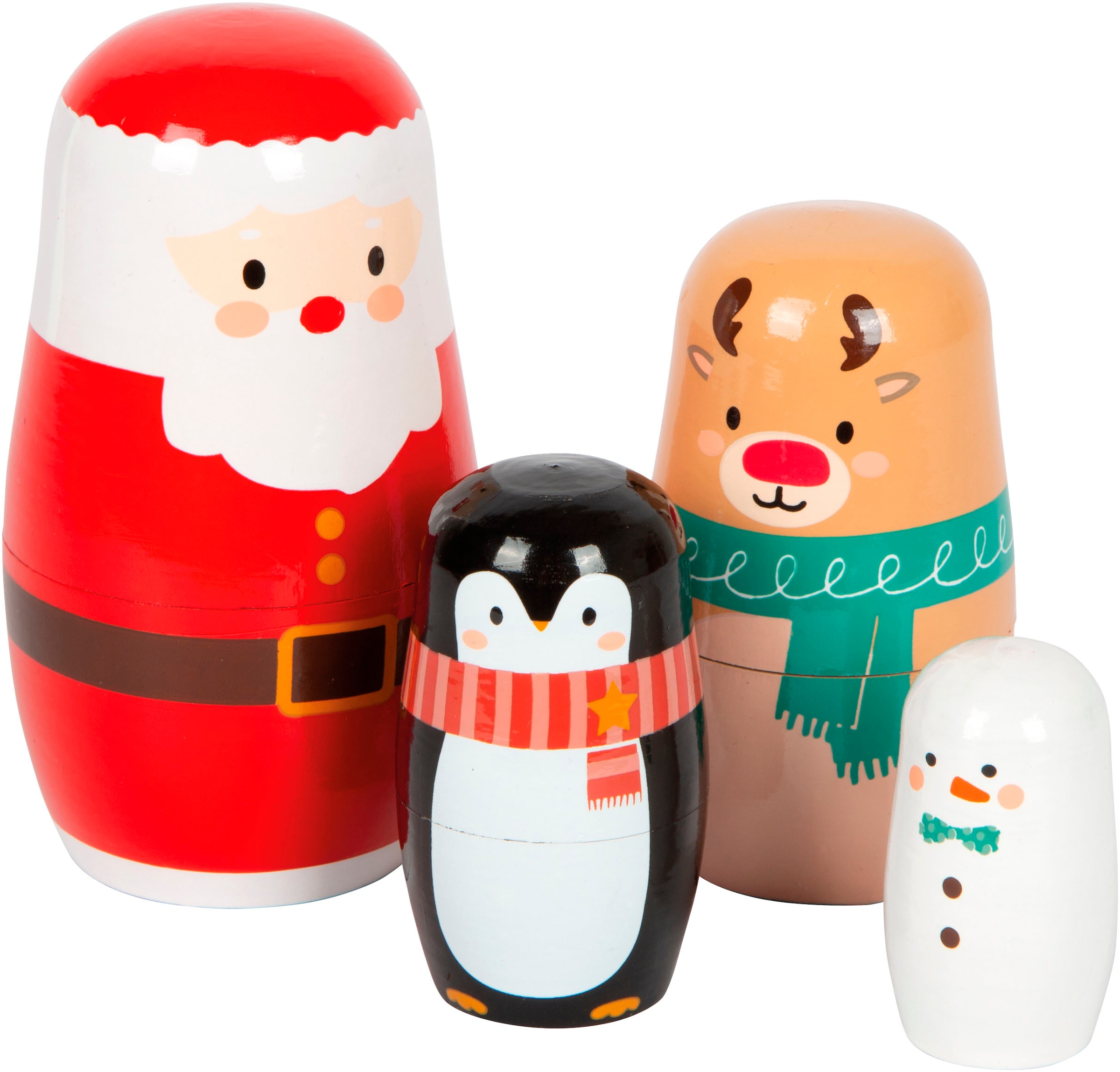 Small Foot Spielfigur »Matrjoschka Weihnachten«, (Set, 4 tlg.)