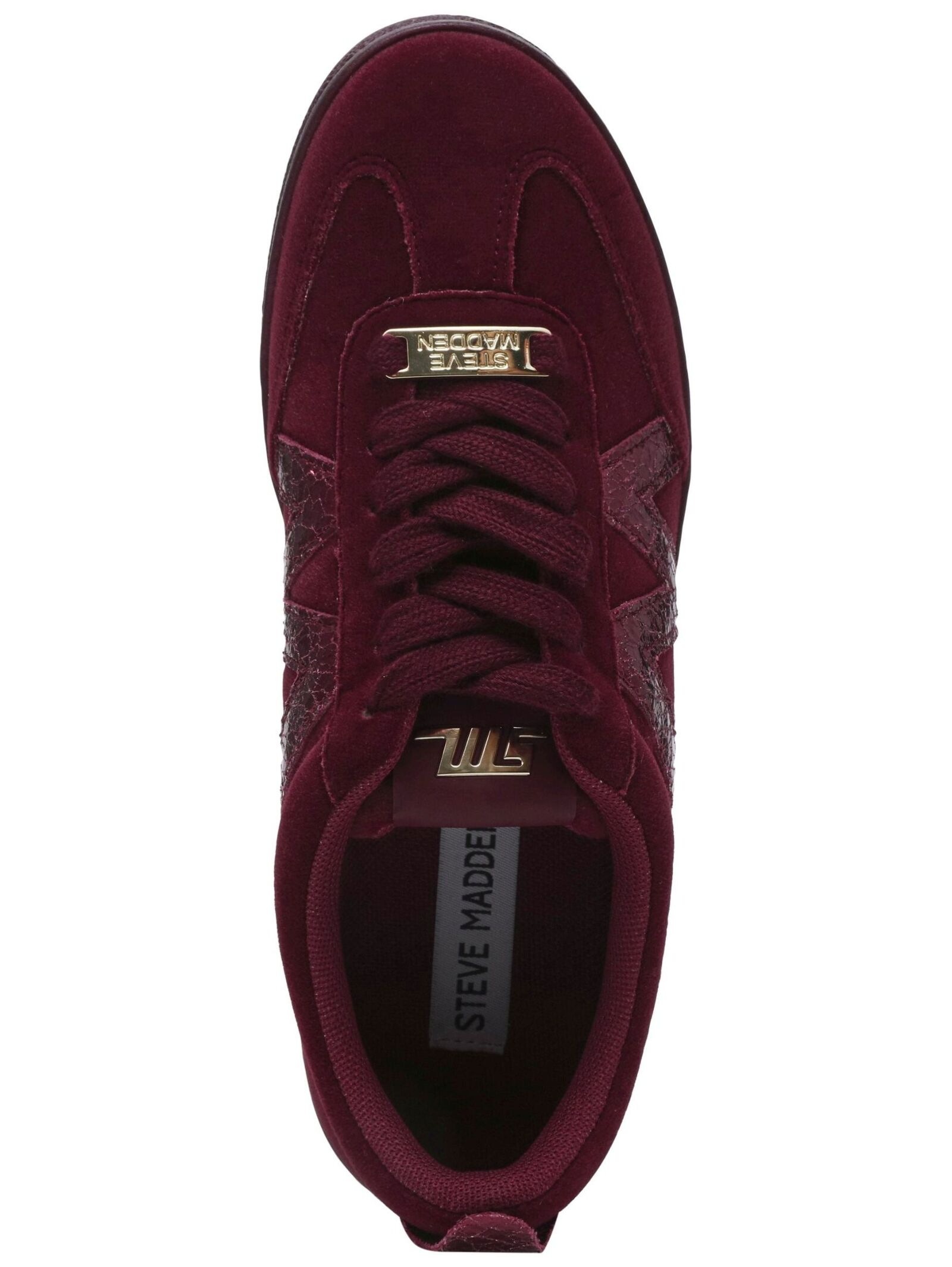Steve Madden Women's Sneaker Burgundy 37 6