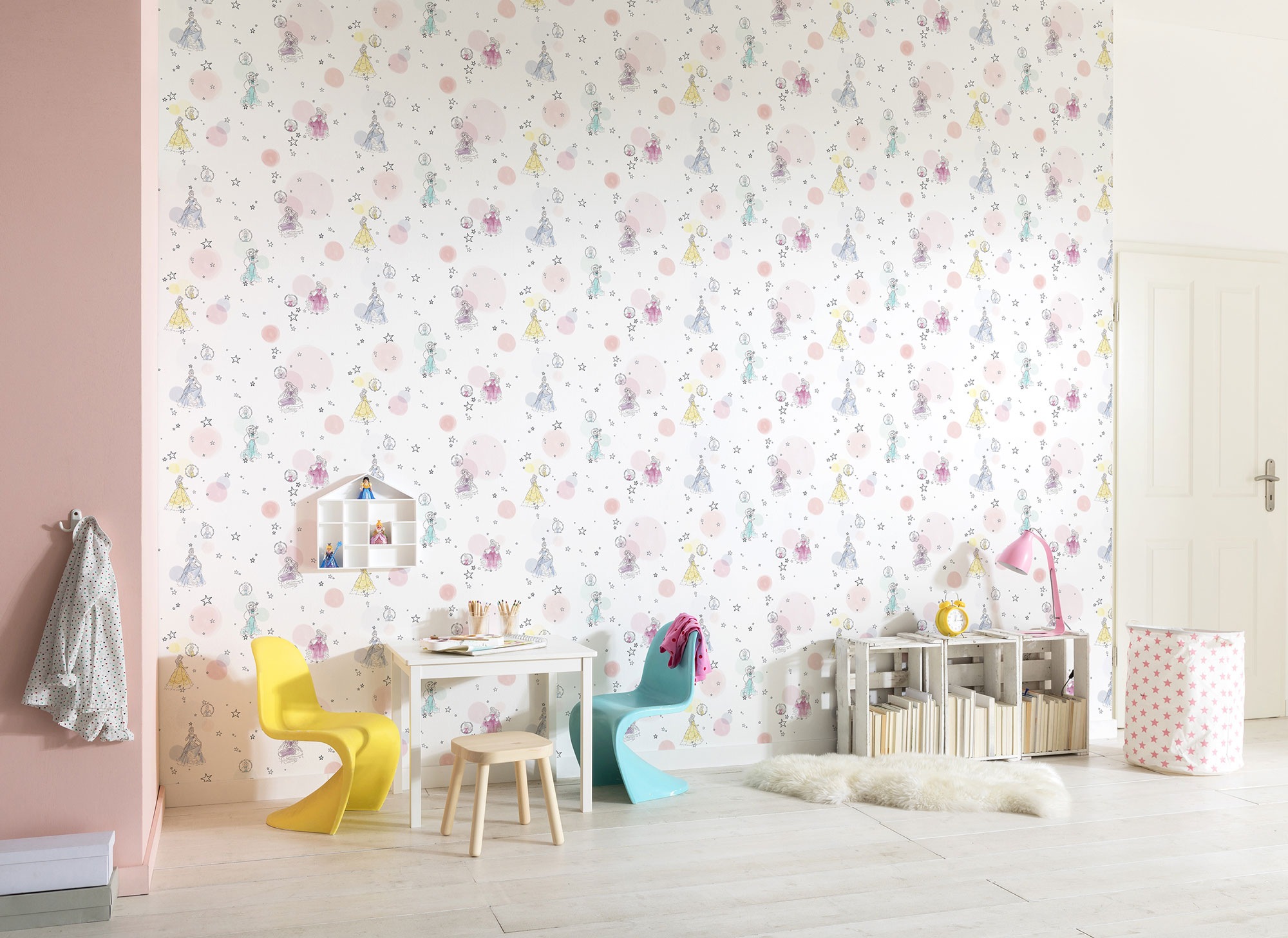 Komar Vliestapete "Princess Pretty Pastel" bedruckt glatt Rolle mit 53 x 1005 cm