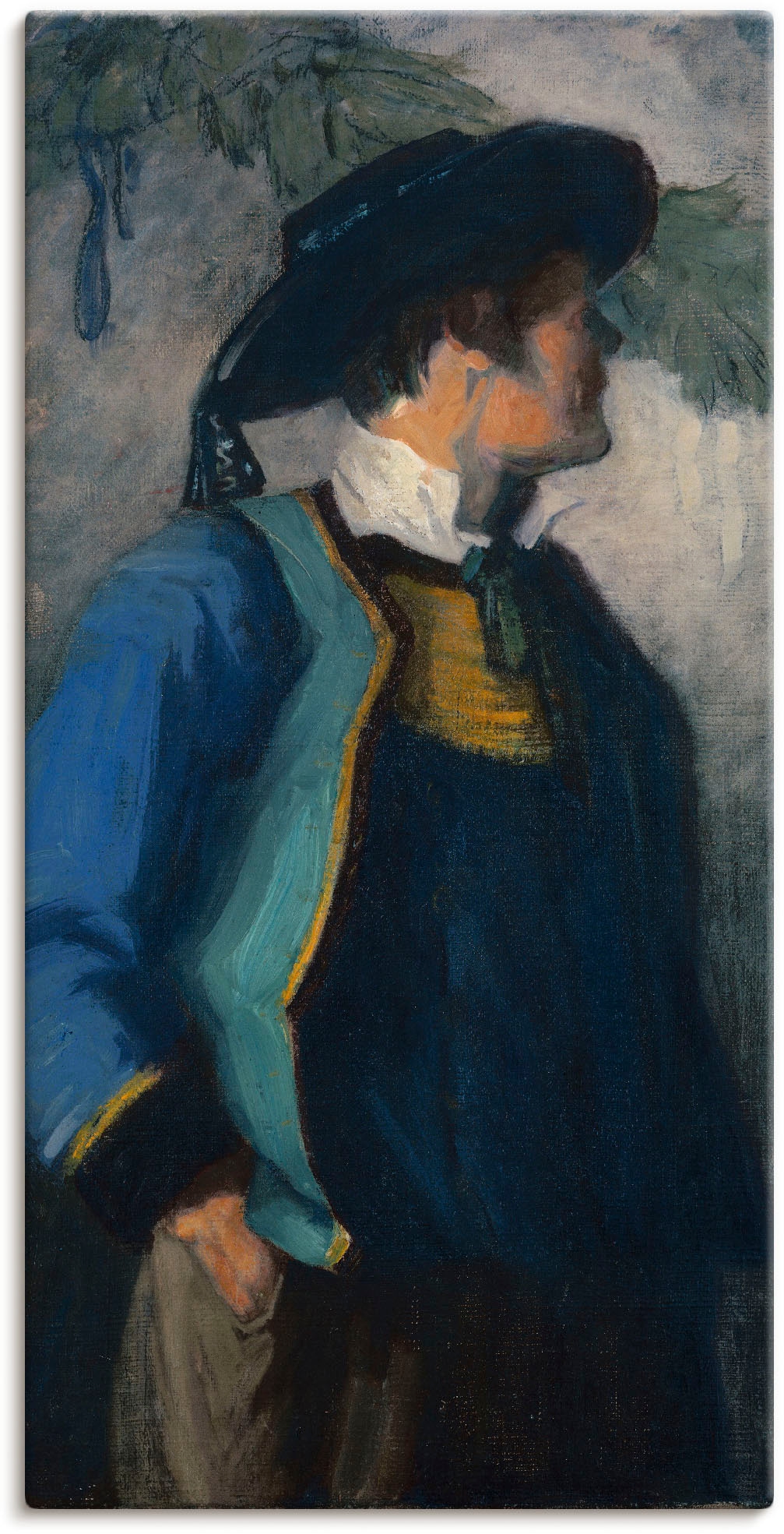 Artland Wandbild »Selbstportrait in bretonischer Tracht Ca«, Mann, (1 St.), als Leinwandbild, Wandaufkleber oder Poster in versch. Größen