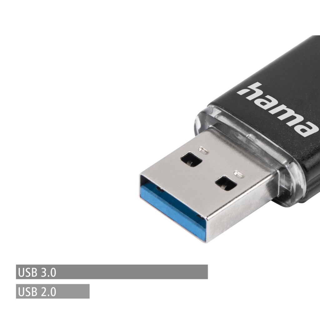 Hama USB-Stick »USB-Stick "Laeta Twin", USB 3.0, 16 GB, 40MB/s, Schwarz«, (Lesegeschwindigkeit 40 MB/s)