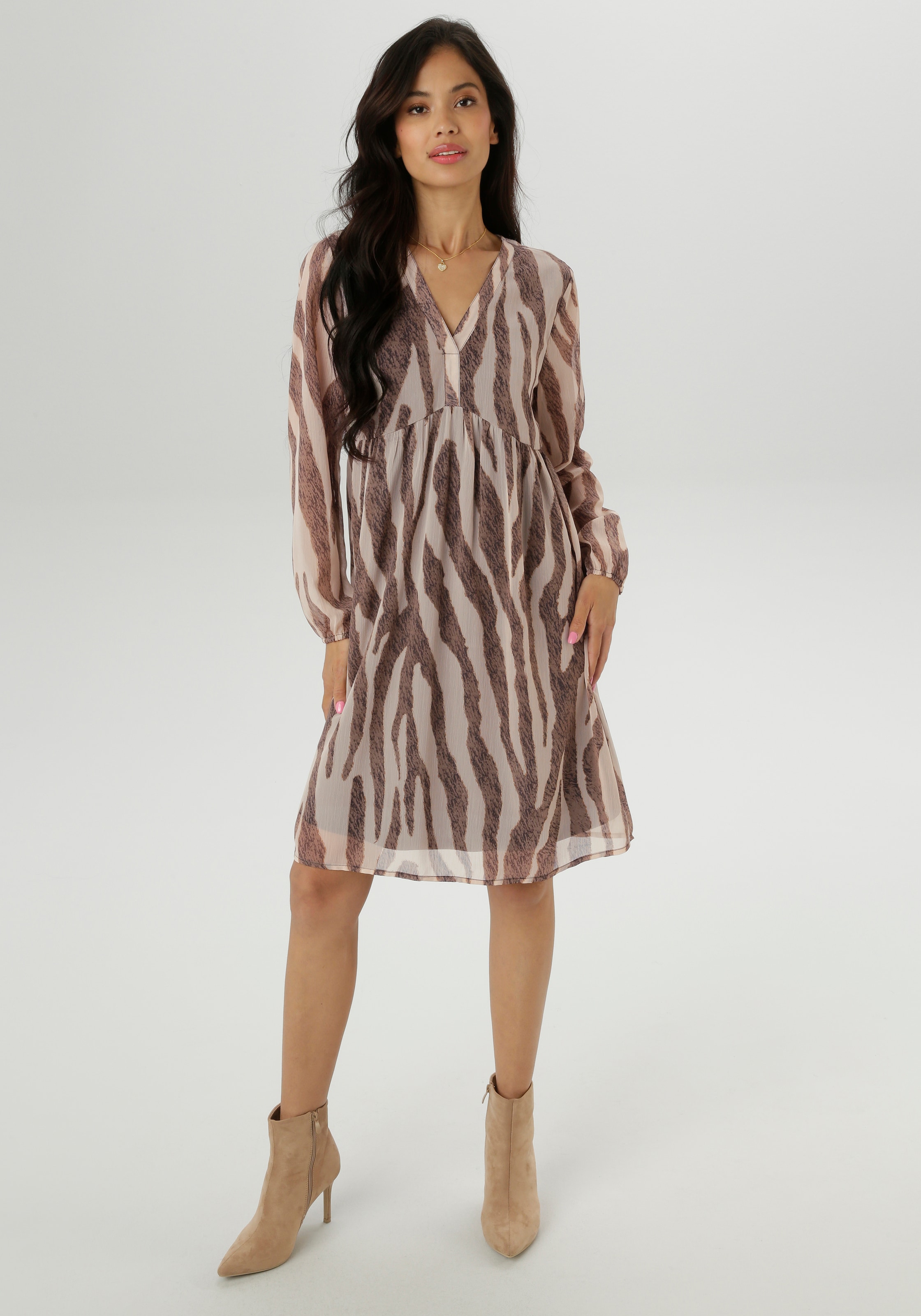 Aniston SELECTED Tunikakleid mit fantasievollem Animalprint allover günstig online kaufen