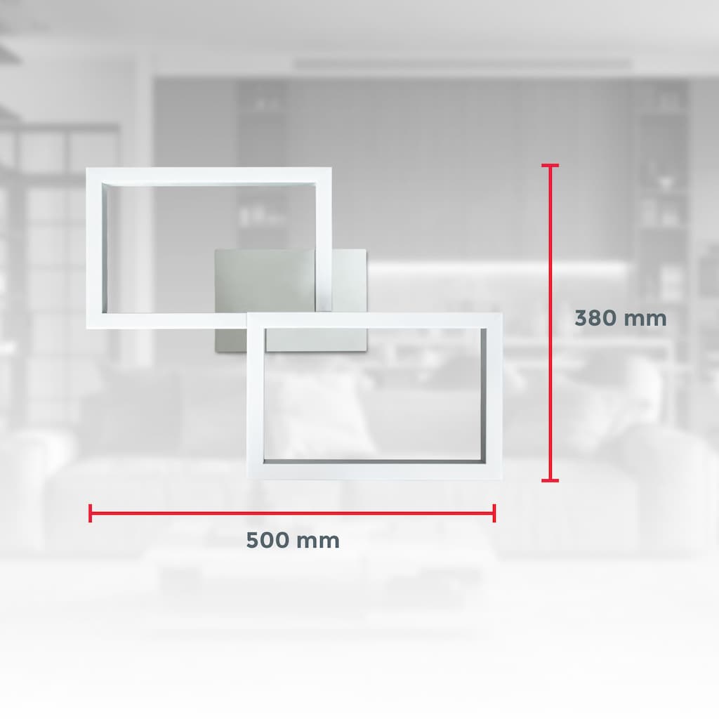 B.K.Licht LED Deckenleuchte »Smarte LED-Deckenleuchte, mit Farbwechsel, Lichteffekte«, 1 flammig-flammig, WIFI Frame, RGB, CCT, Tuya-App, Nachtlichtfunktion