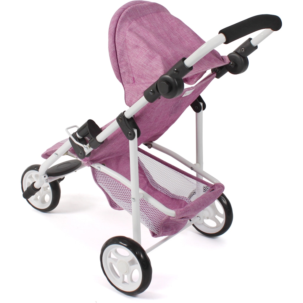 CHIC2000 Puppenbuggy »Jogging-Buggy Lola, Jeans Pink«, mit klappbarem Verdeck