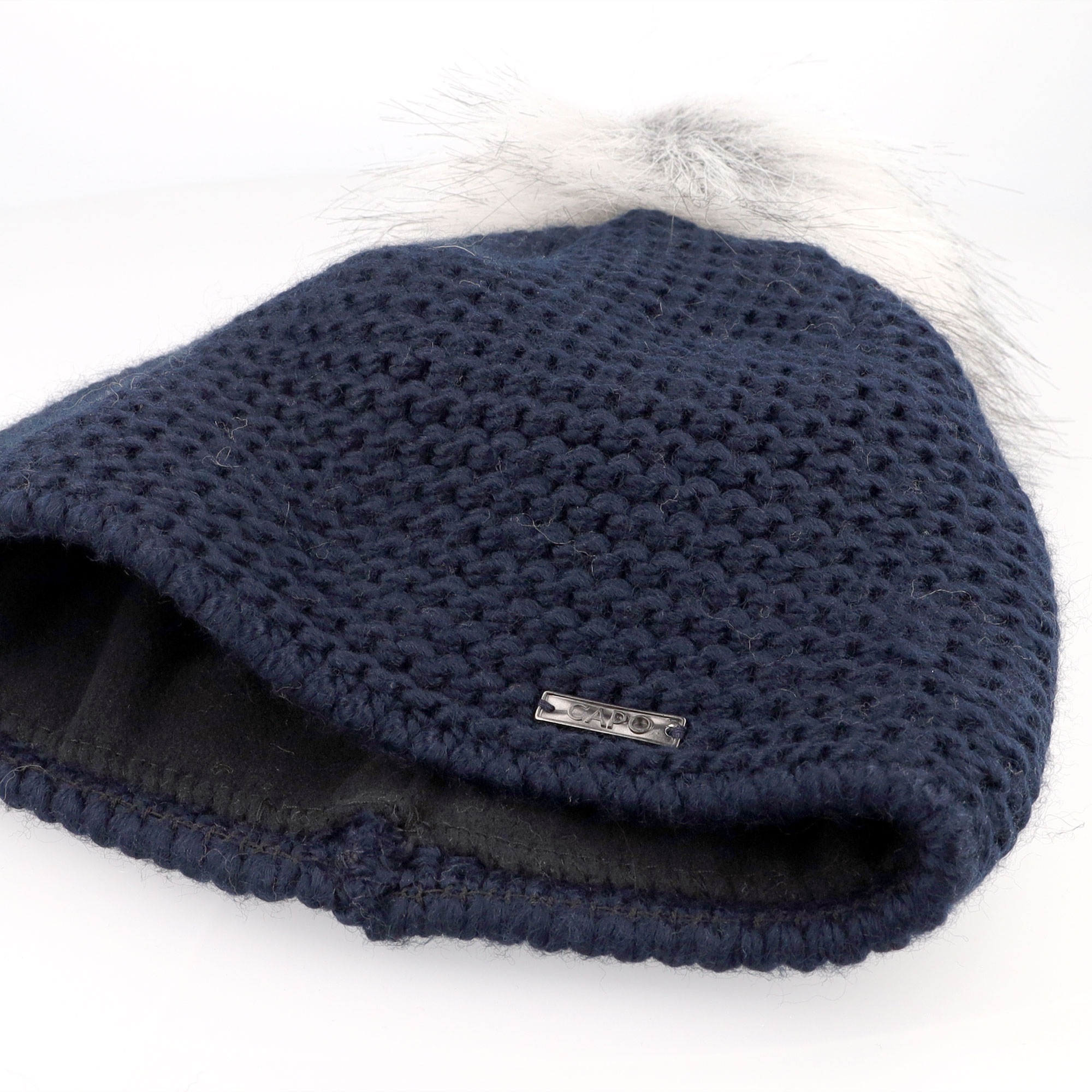 CAPO Bommelmütze Grobstrick, unifarben, gefüttert günstig online kaufen