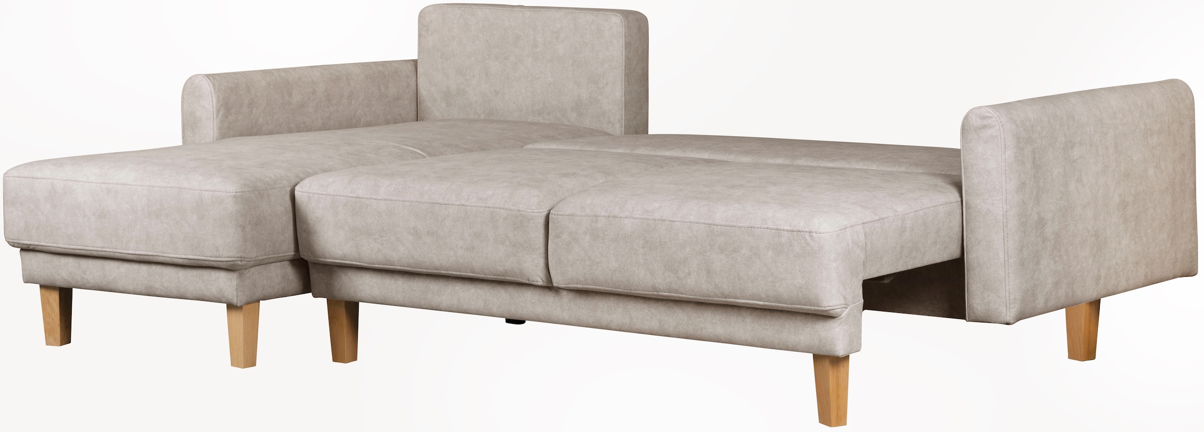Home affaire Ecksofa »TRIPLO optionale Schlafsofa mit Bettkasten, Maße B/T/H: 234/164/89 cm«, L-Form wahlweise mit Bettfunktion - Liegefläche 132x210 cm