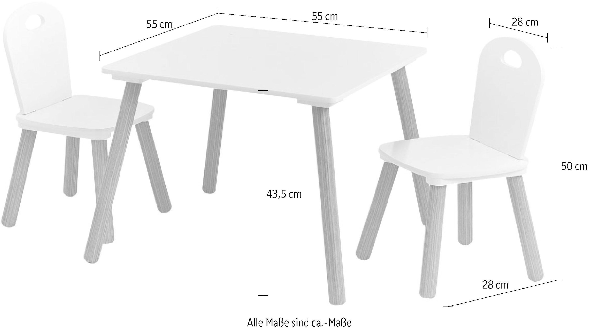 Zeller Present Sitzgruppe »Scandi«, (Set, 3 tlg.), für Kinder