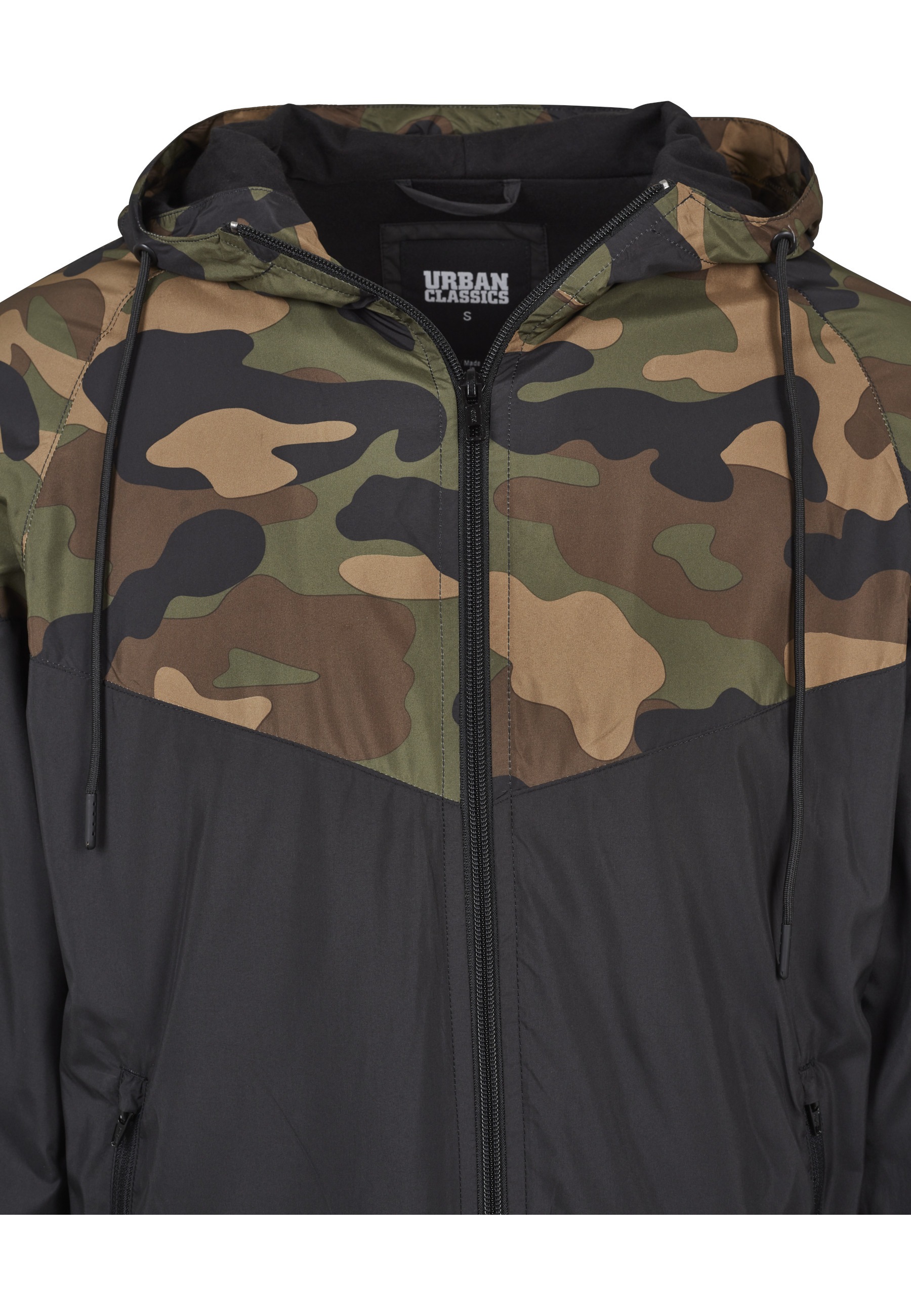 URBAN CLASSICS Anorak »Urban Classics Herren Pattern Arrow Windrunner« 1 Stk. tlg. mit Kapuze