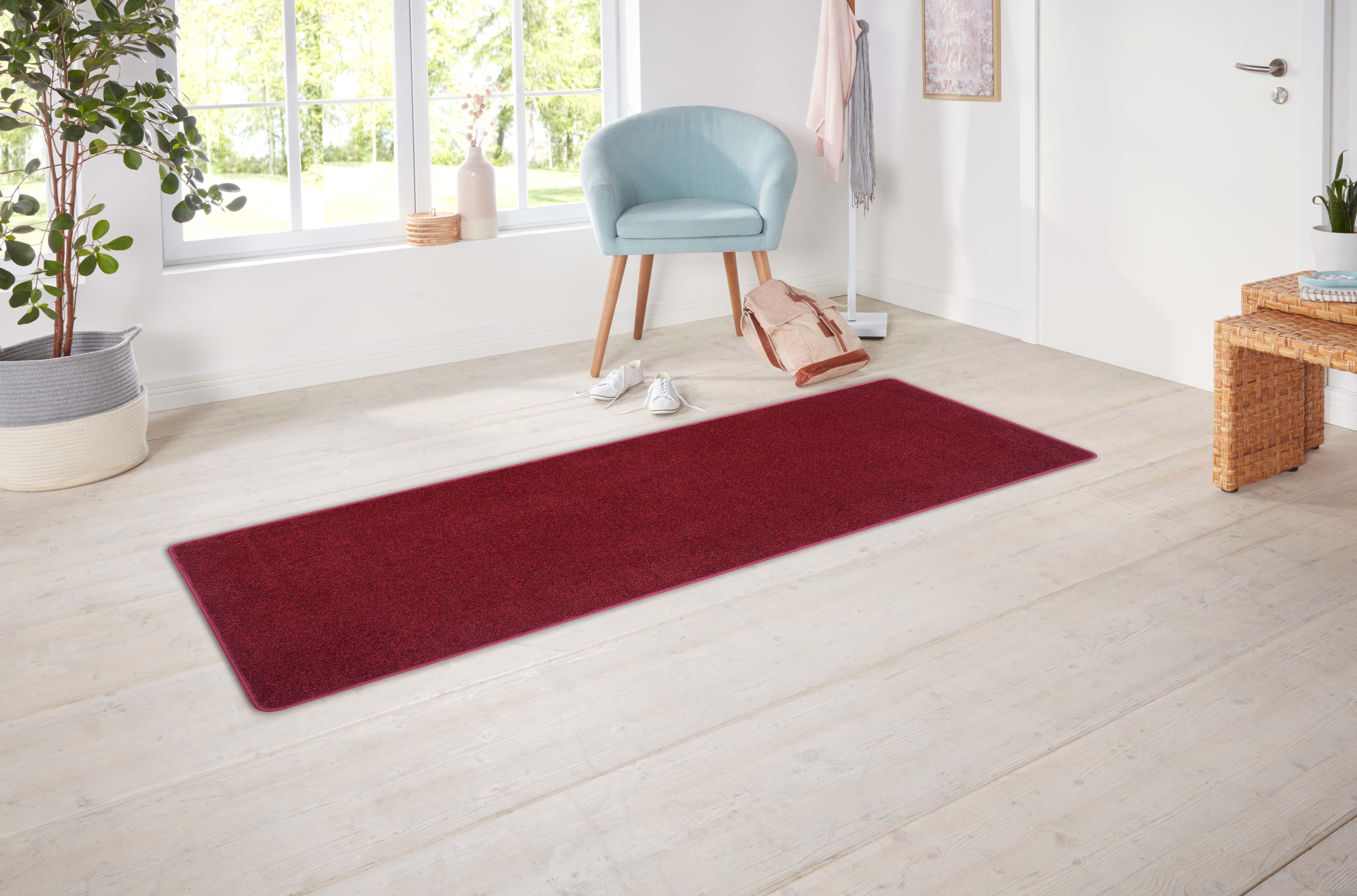 Hanse Home Exclusiv Läufer "Liberty" rechteckig 7 mm Höhe Uni-Meliert, robust, kräftige Farben, rundherum farbige Kettelung
