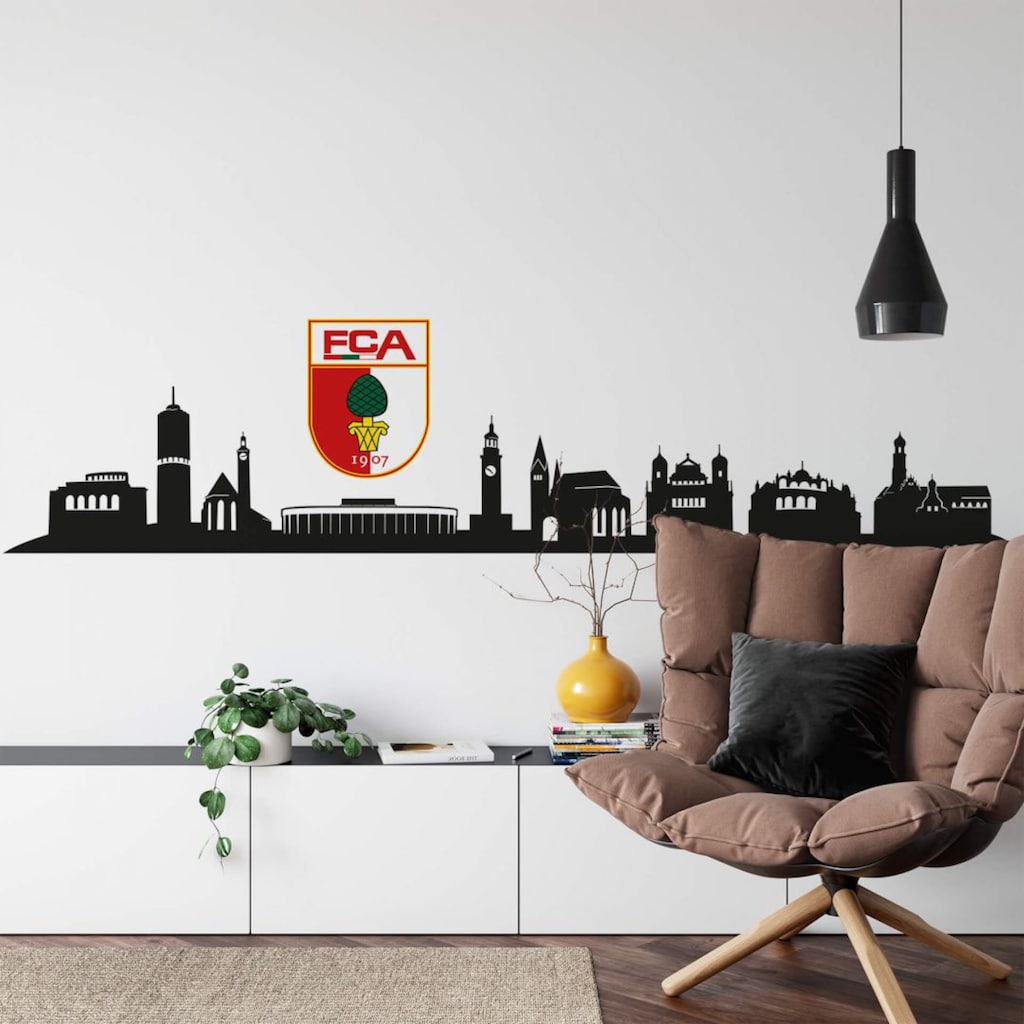 Wall-Art Wandtattoo »FC Augsburg Skyline mit Logo«, (1 St.)