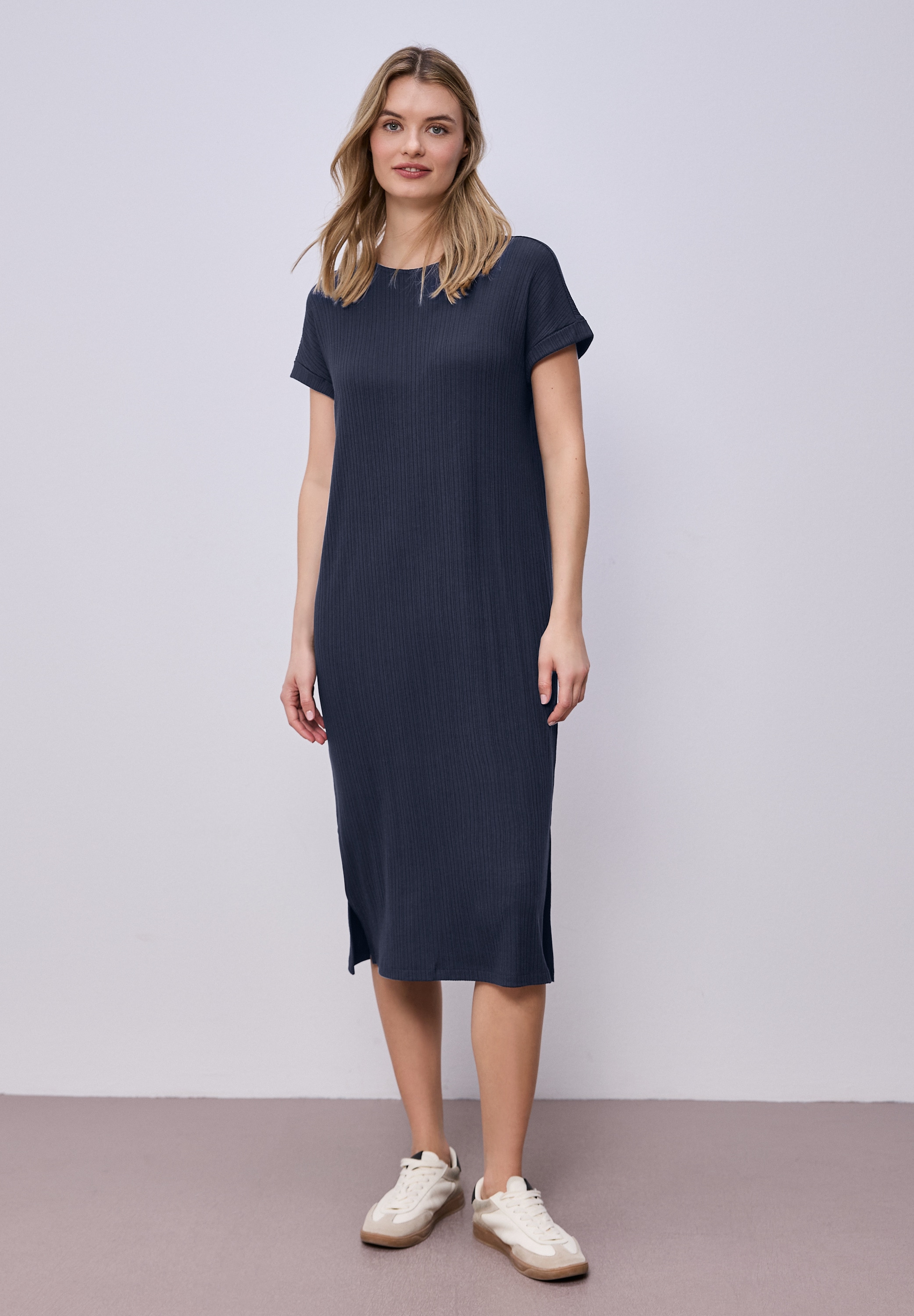 Street One Midi Jersey Dress shadowed navy 34