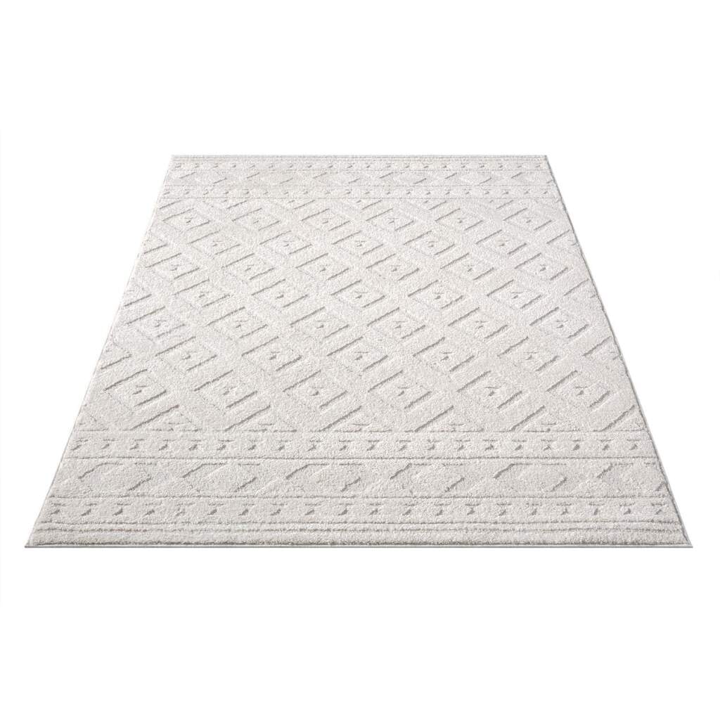 Carpet City Teppich »LOUNGE 9999«, rechteckig, 15 mm Höhe, Kurzflor-Teppich Modern, Hoch-Tief-Struktur, Wohnzimmer, Schlafzimmer