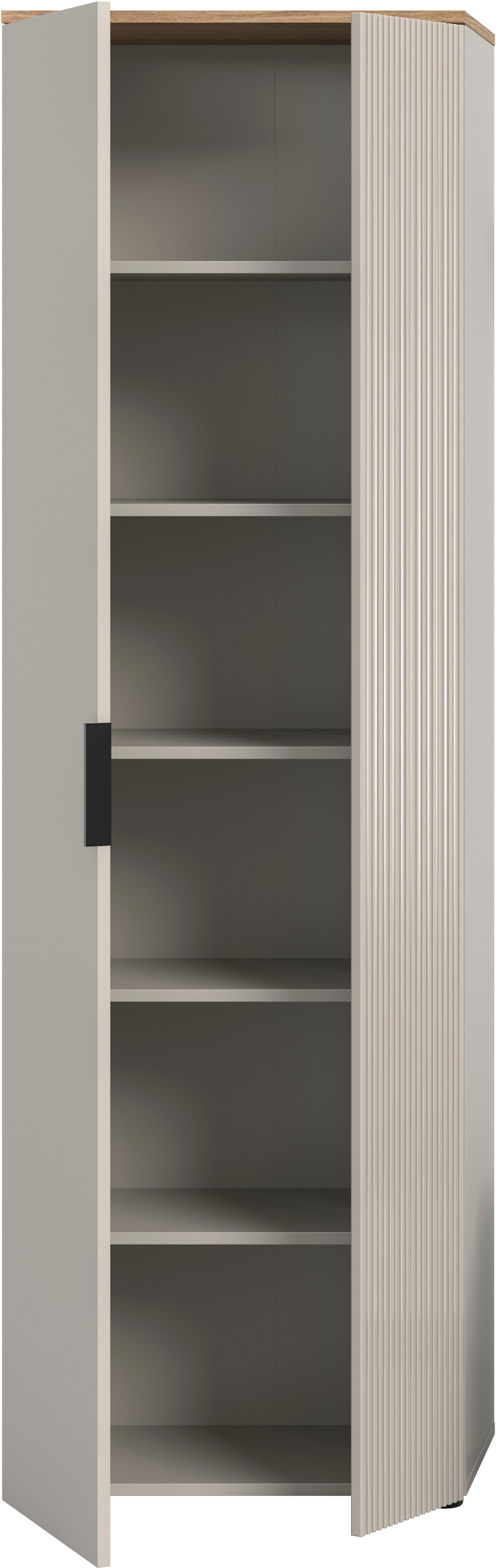 INOSIGN Garderobenschrank »EDIL, Höhe 190cm, 2 Türen, 5 Böden, 6 Fächer«, (moderne Farbkombination, Platz für ca. 18 Paar Schuhe), Kleiderschrank, Flurschrank, Hochschrank, Stauraumschrank