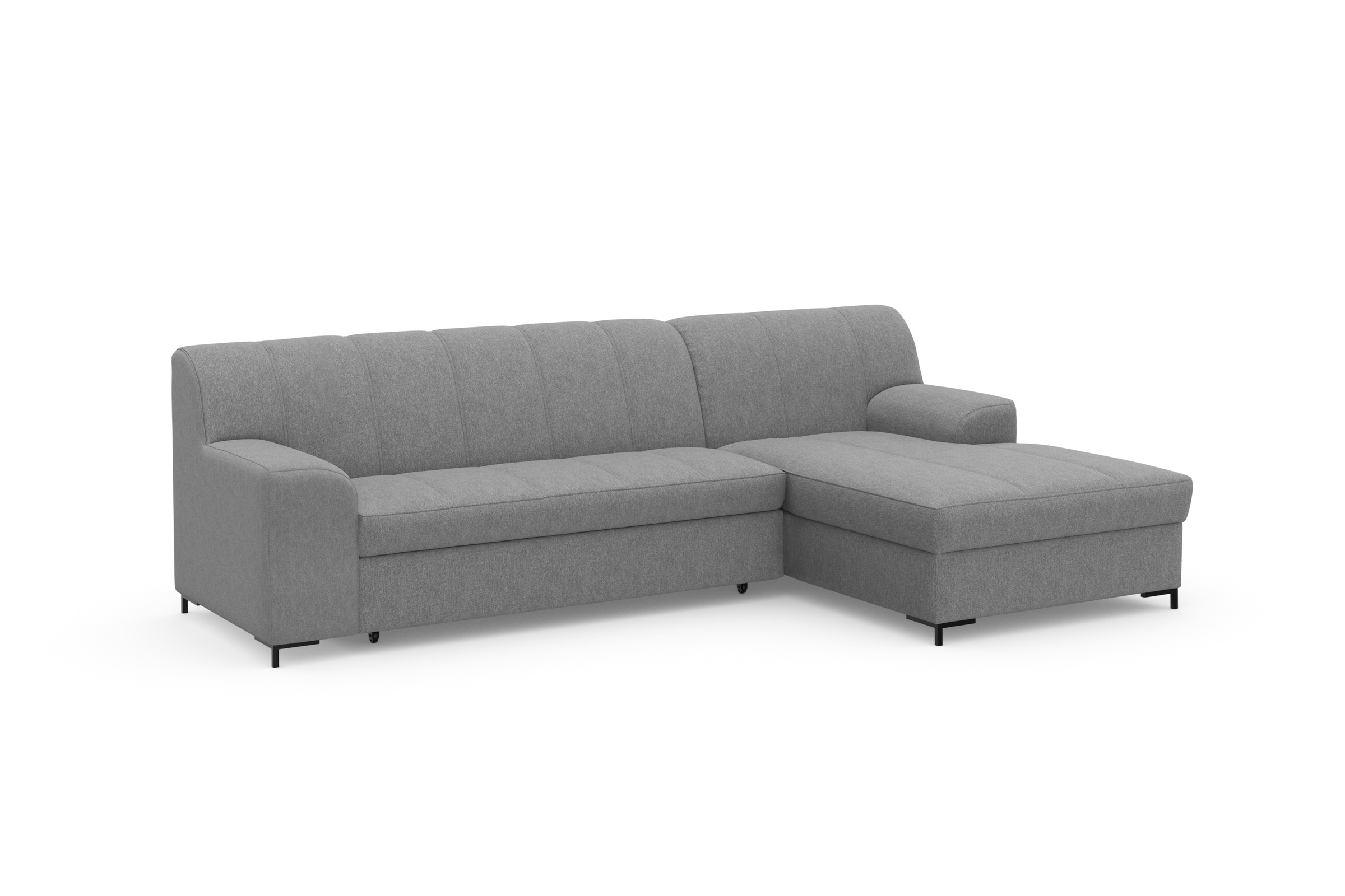 Ecksofa HOME AFFAIRE "Balme L-Form", grau, B:239cm H:75cm T:152cm, 95% Polyester, 5% Nylon, Sofas, Ecksofa, Inkl. Zierkissen, wahlweise mit Bettfunktion 2