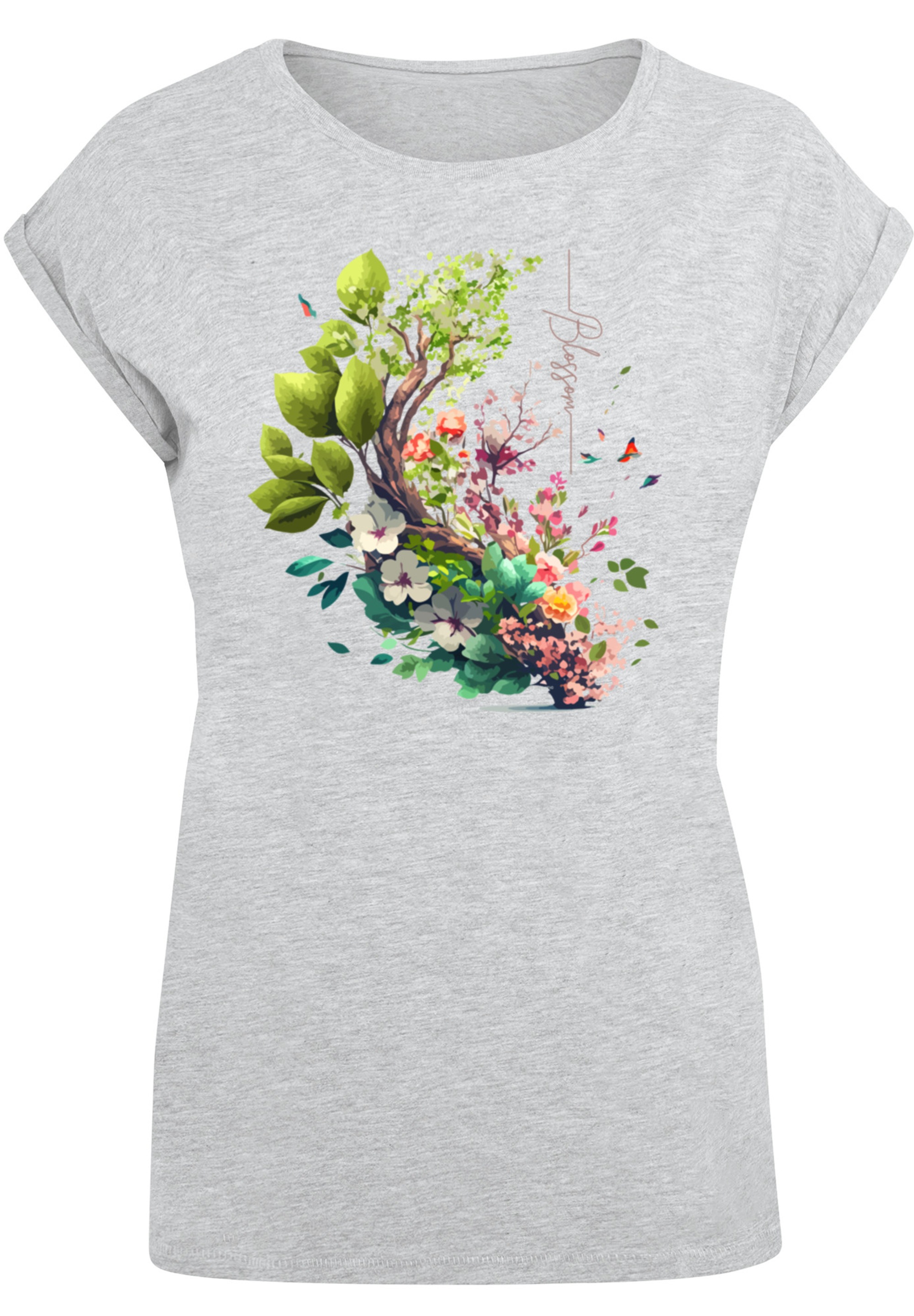 F4NT4STIC T-Shirt »Baum mit Blumen«, Print