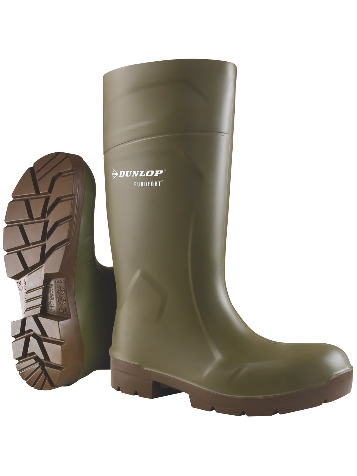 DUNLOP Sicherheitsstiefel "Sicherheitsstiefel CA61831 Purofort Foodpro MultiGrip safety", 47, grün, Schuhe