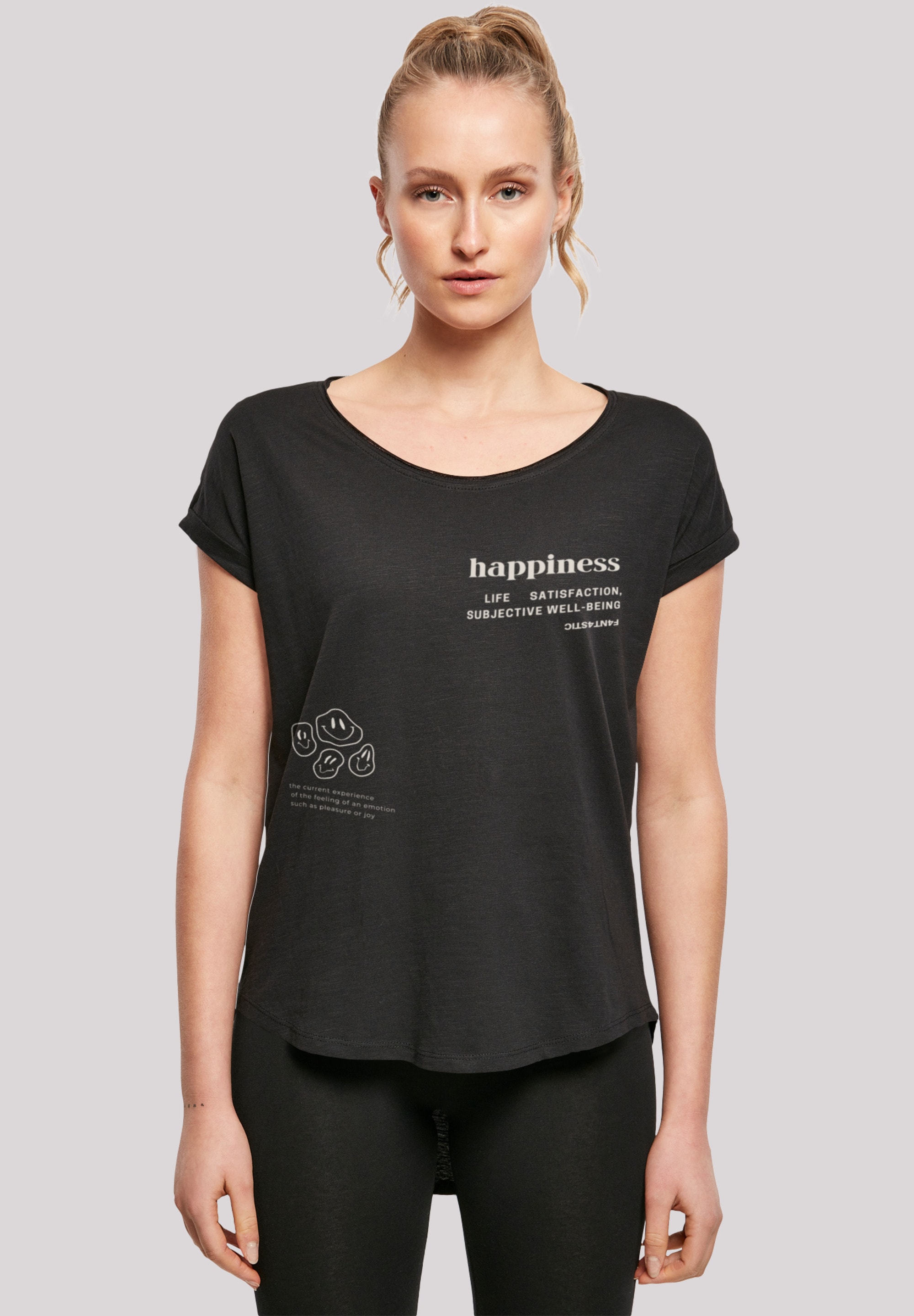 F4NT4STIC T-Shirt "happiness LONG TEE", Print günstig online kaufen