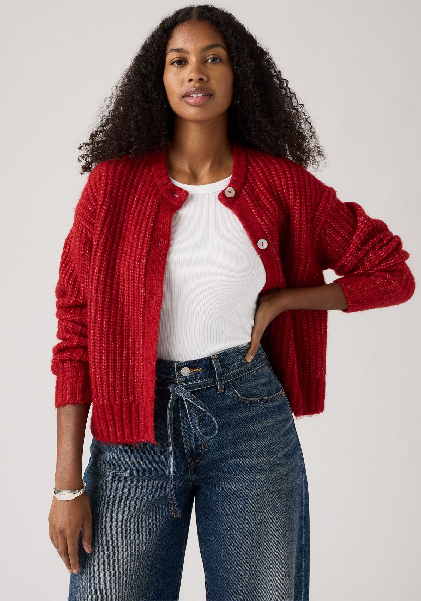 Levis Strickjacke Wärmender, pflegeleichter Materialmix günstig online kaufen