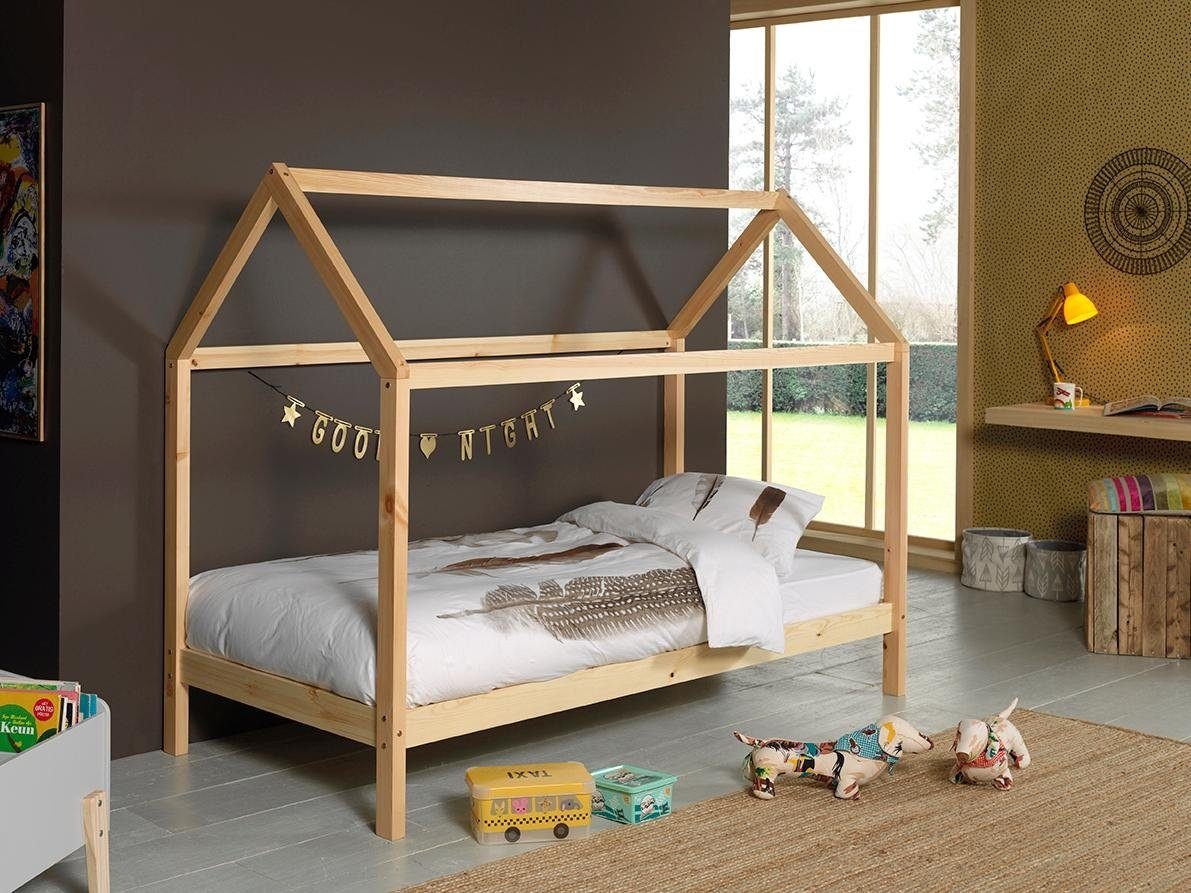 Hausbett »Dallas«, (Made in Europe), Ein Hausbett in Massivholz mit Lattenrost und...