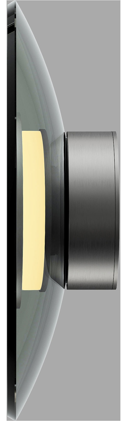 Neuhaus PURE LED Wandleuchte »PURE Moon« LED-Board 1 Stk. Warmweiß Dimmfähig über separaten Dimmer, Glas Rauchfarben