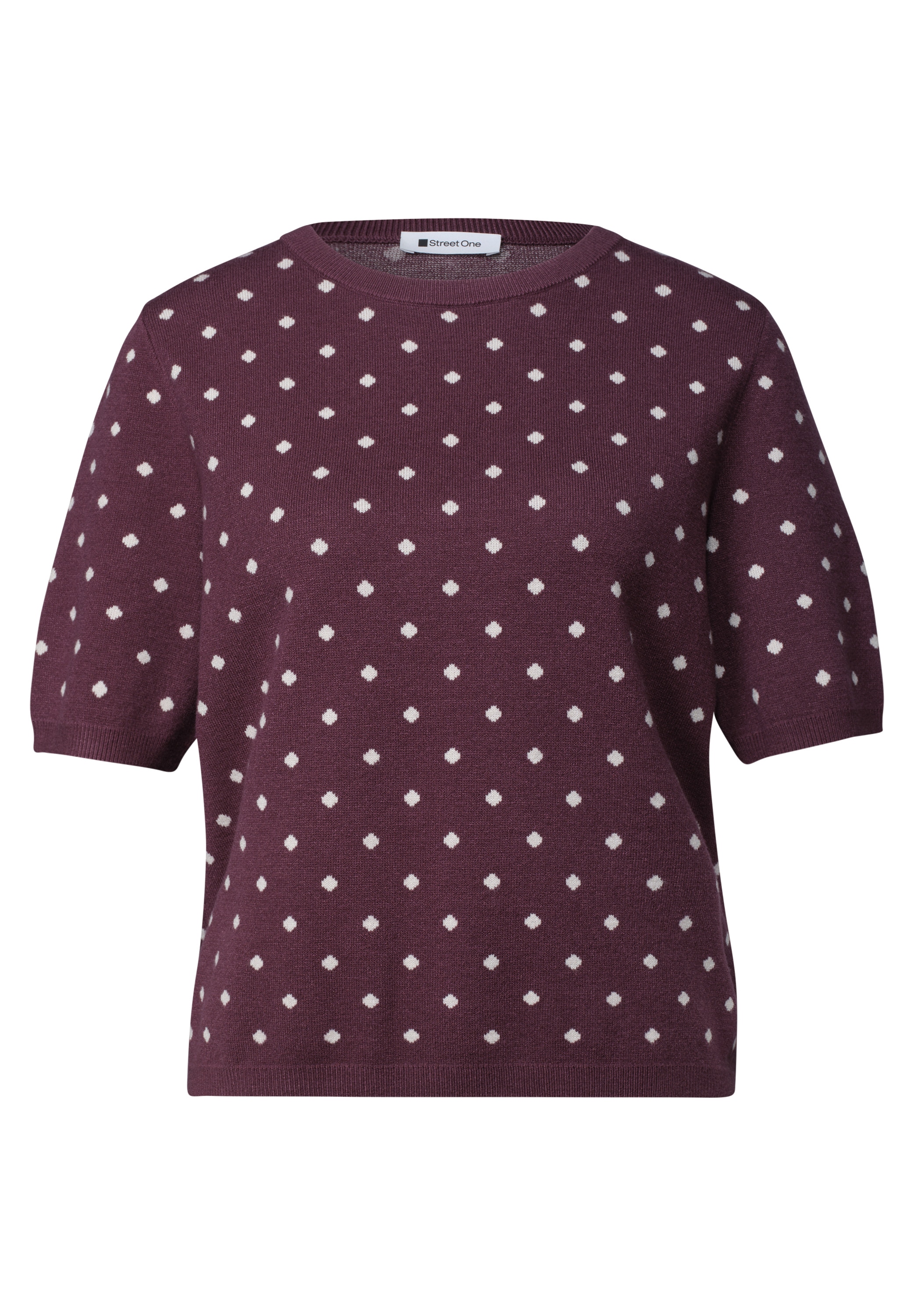 STREET ONE Kurzarmpullover mit Punkten