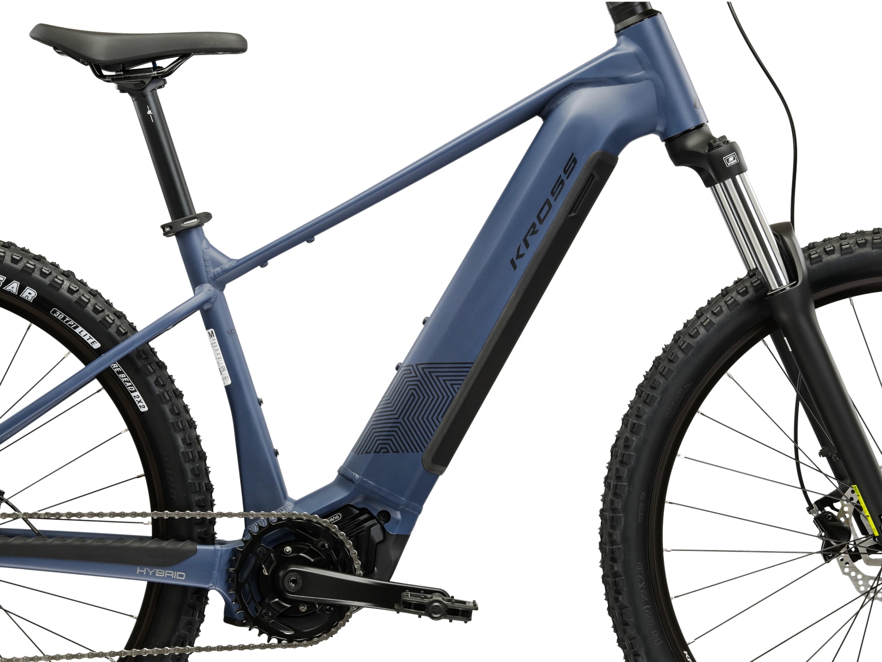 Kross »Influx Hybrid 1.0 20Ah/720Wh 29 Zoll blau 9 Gänge 2026« 9 Gang Shimano CUES U4000 Schaltwerk Kettenschaltung Mittelmotor 250 W