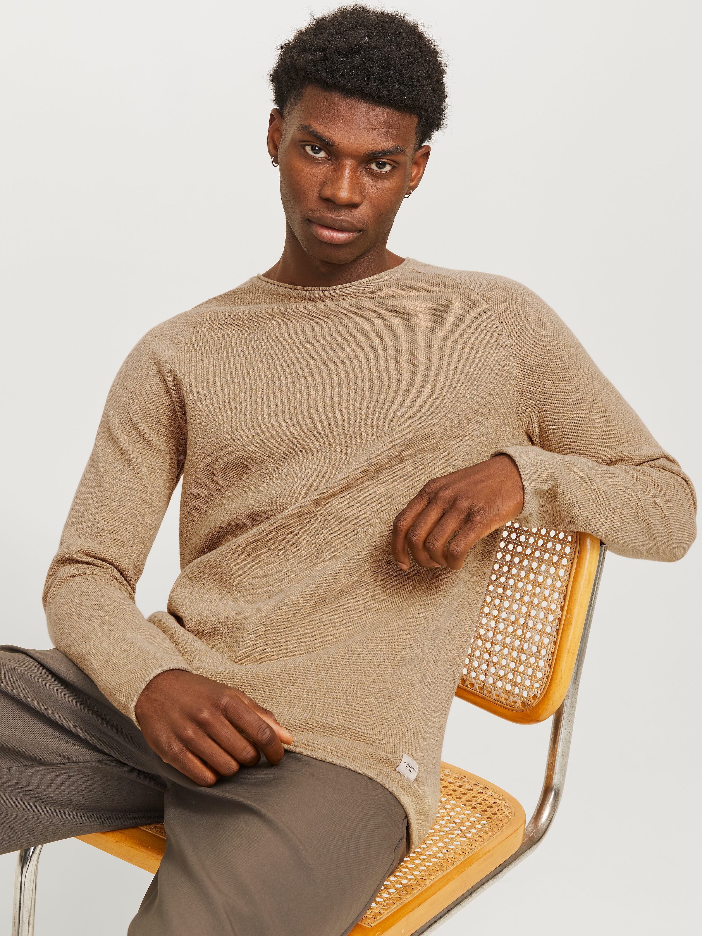 Jack & Jones Rundhalspullover "JJEHILL KNIT CREW NECK NOOS", aus Strukturst günstig online kaufen