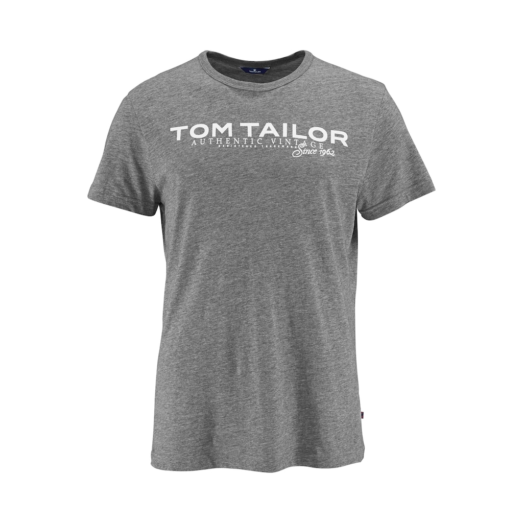 TOM TAILOR Rundhalsshirt, mit Logoprint