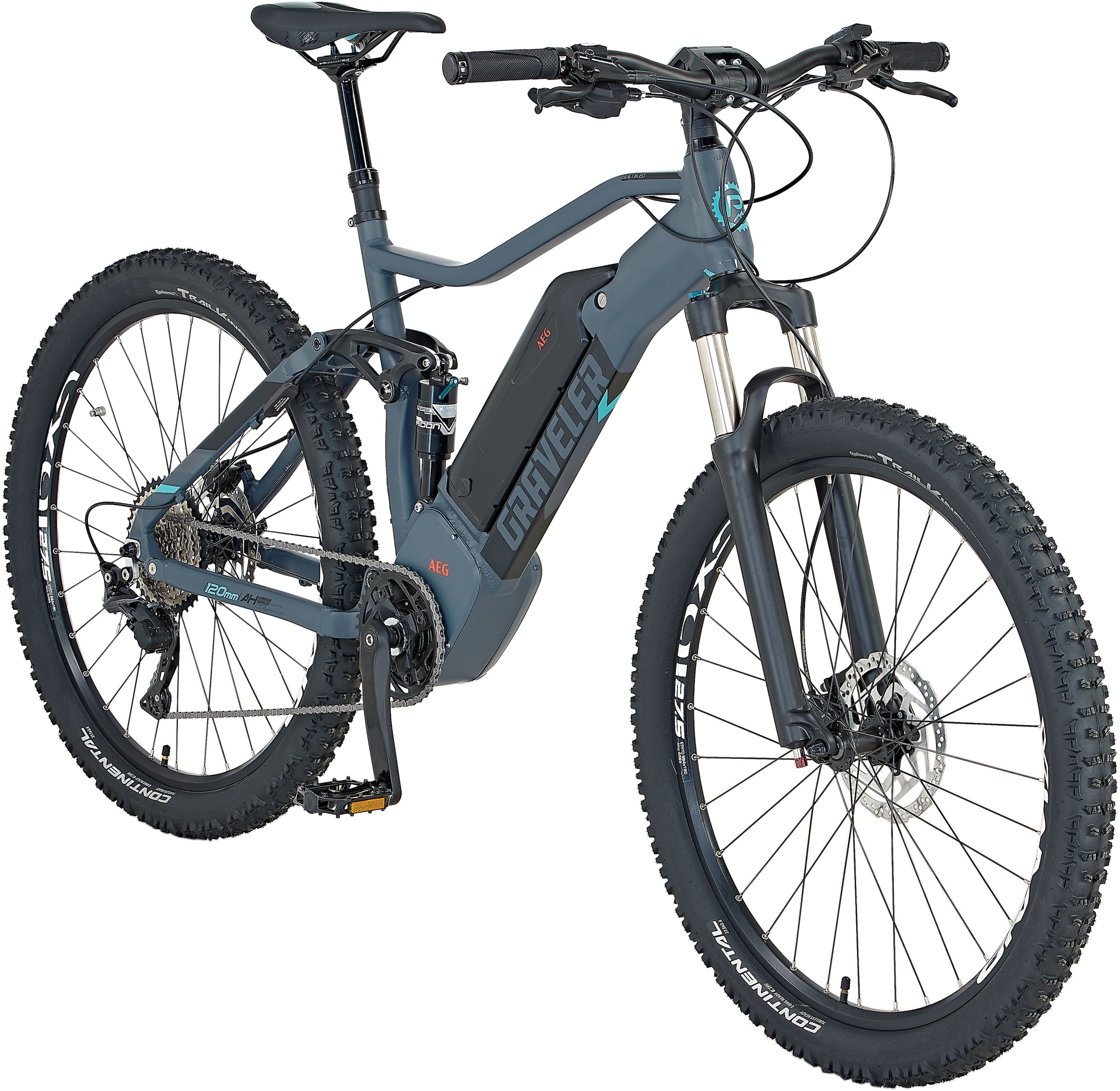 Prophete E-Bike »Graveler 22.ETM.20«, 10 Gang, Shimano, Deore XT, Mittelmotor 250 W, Pedelec, Elektrofahrrad für Damen u. Herren, MTB, Mountainbike