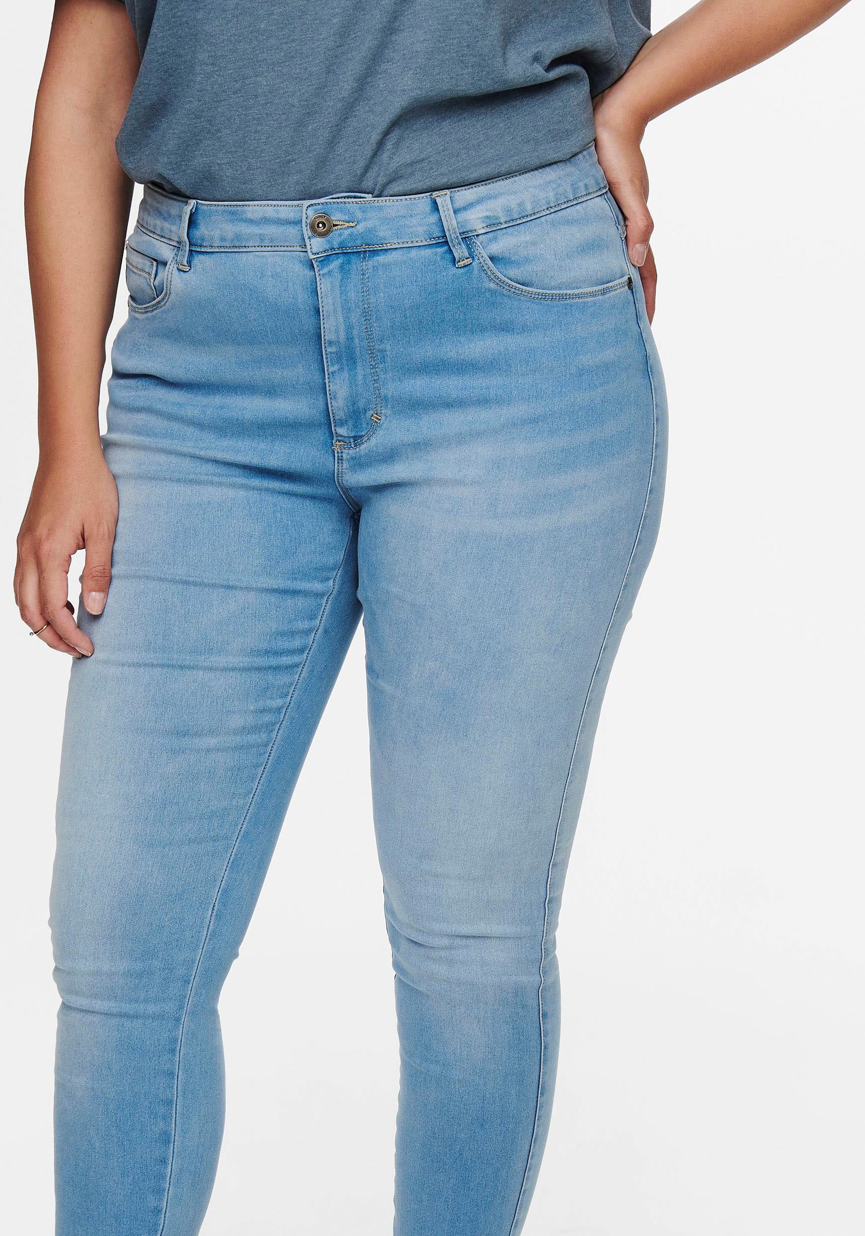 CARMAKOMA NOOS« DNM HW | ONLY BAUR High-waist-Jeans »CARAUGUSTA online LBD SK kaufen BJ13333