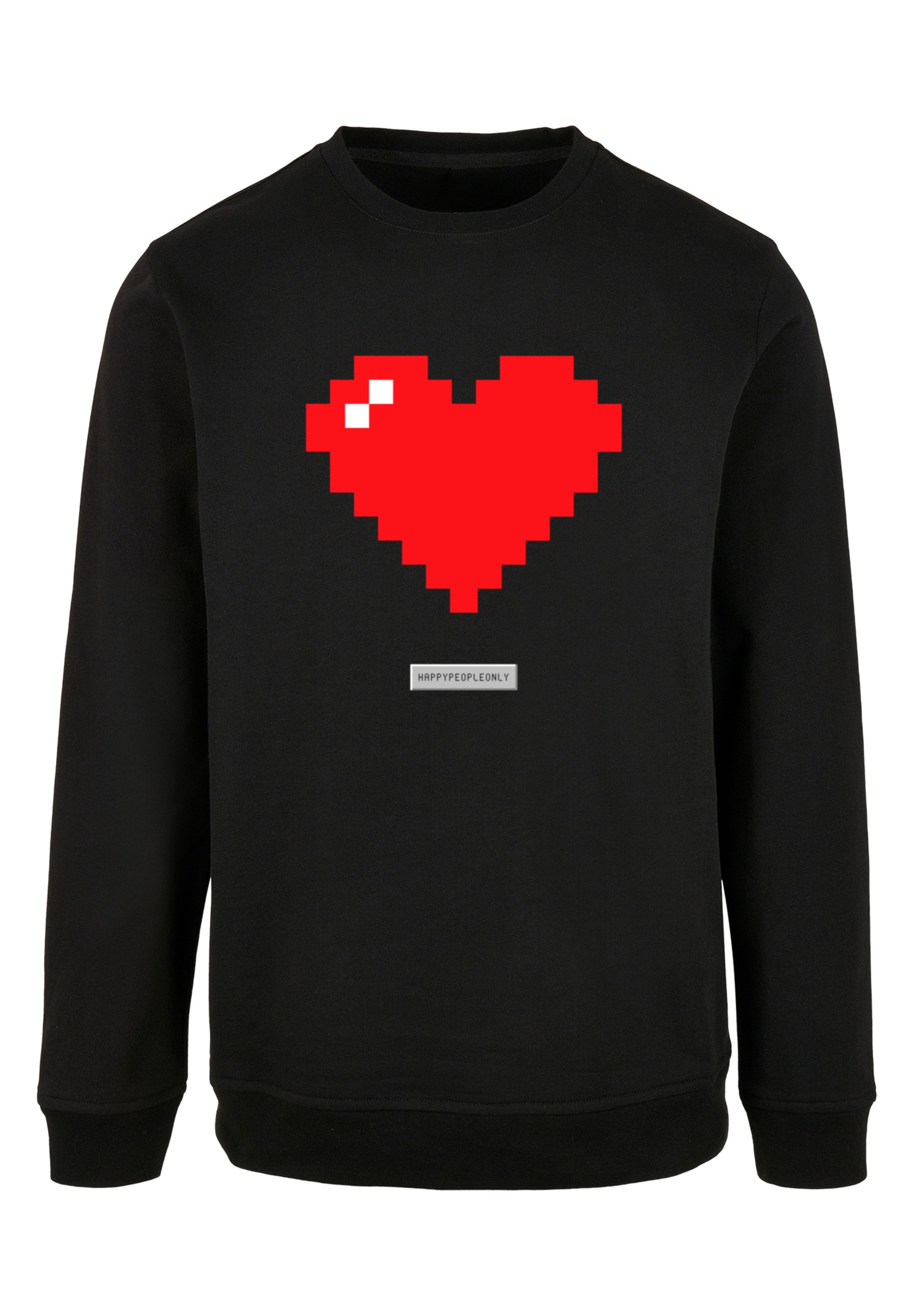 F4NT4STIC Kapuzenpullover »Pixel Herz Good Vibes Happy People« Print