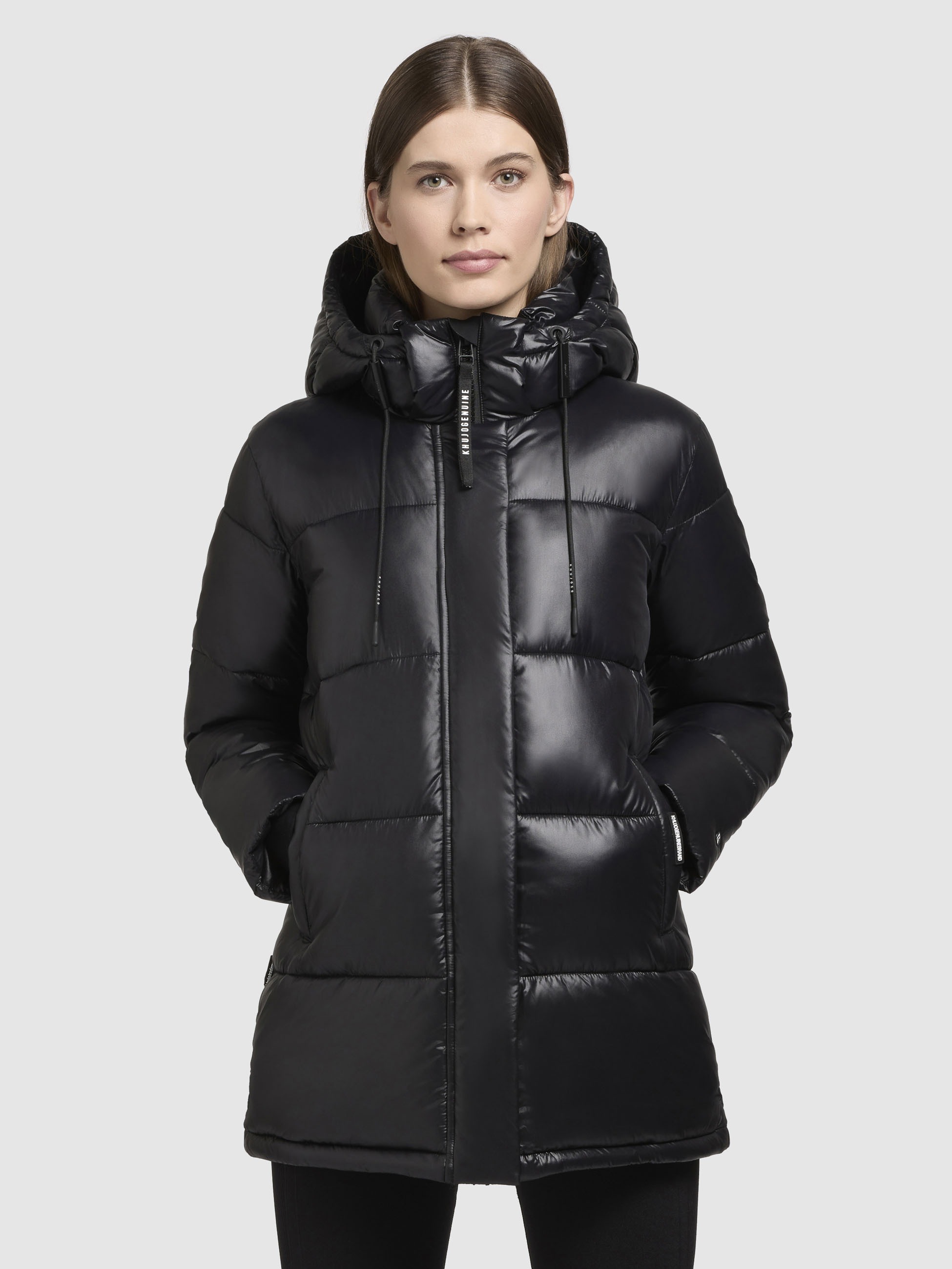 khujo Steppjacke »WORD3 SATIN«, mit Kapuze