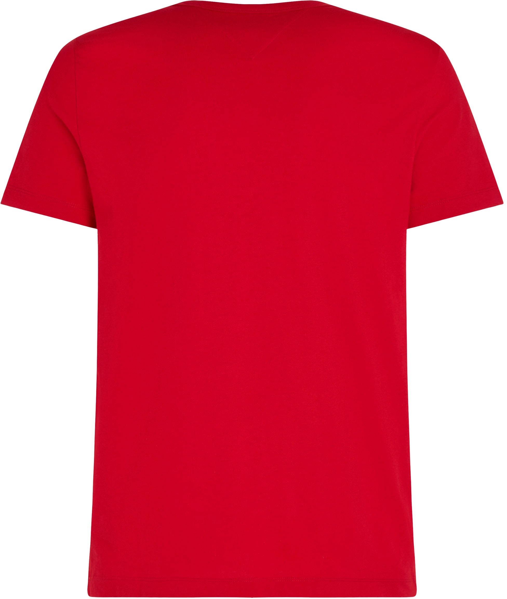 Tommy Hilfiger Rundhalsshirt »OFF PLACEMENT TEE«, mit kleiner Logostickerei am Ärmel