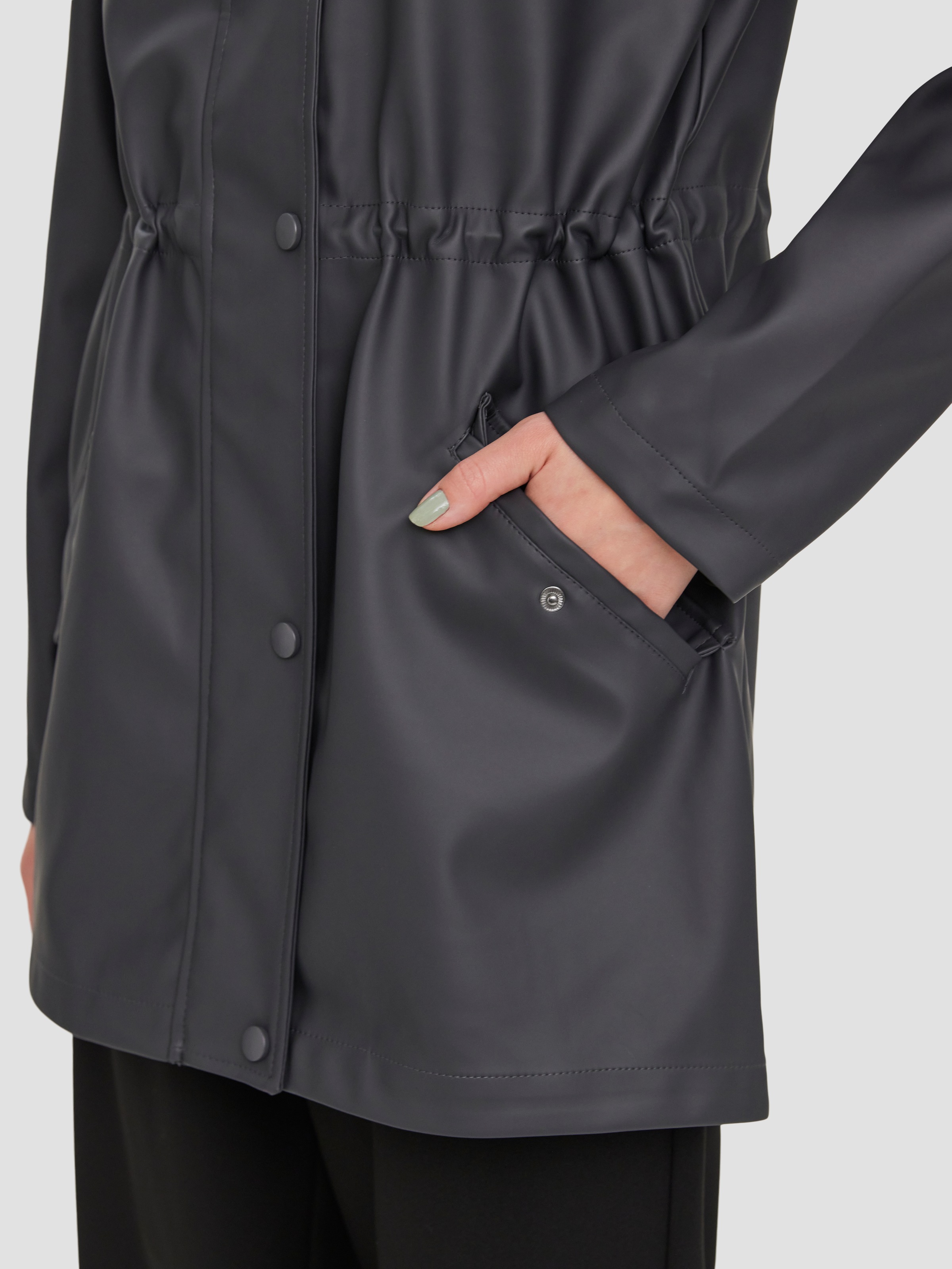 Vero Moda Regenjacke "VMMALOU COATED JACKET" mit Kapuze Lederimitat günstig online kaufen