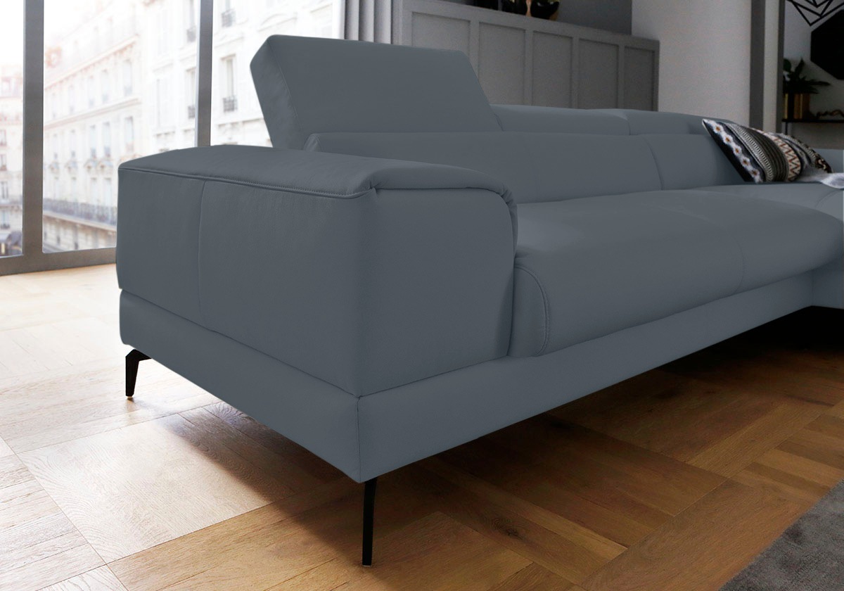 Thumbnail - W.SCHILLIG Ecksofa "piedroo, Designsofa mit tollem Sitzkomfort, L-Form", Kopfteilverstellung, wahlweise mit Sitztiefenve...