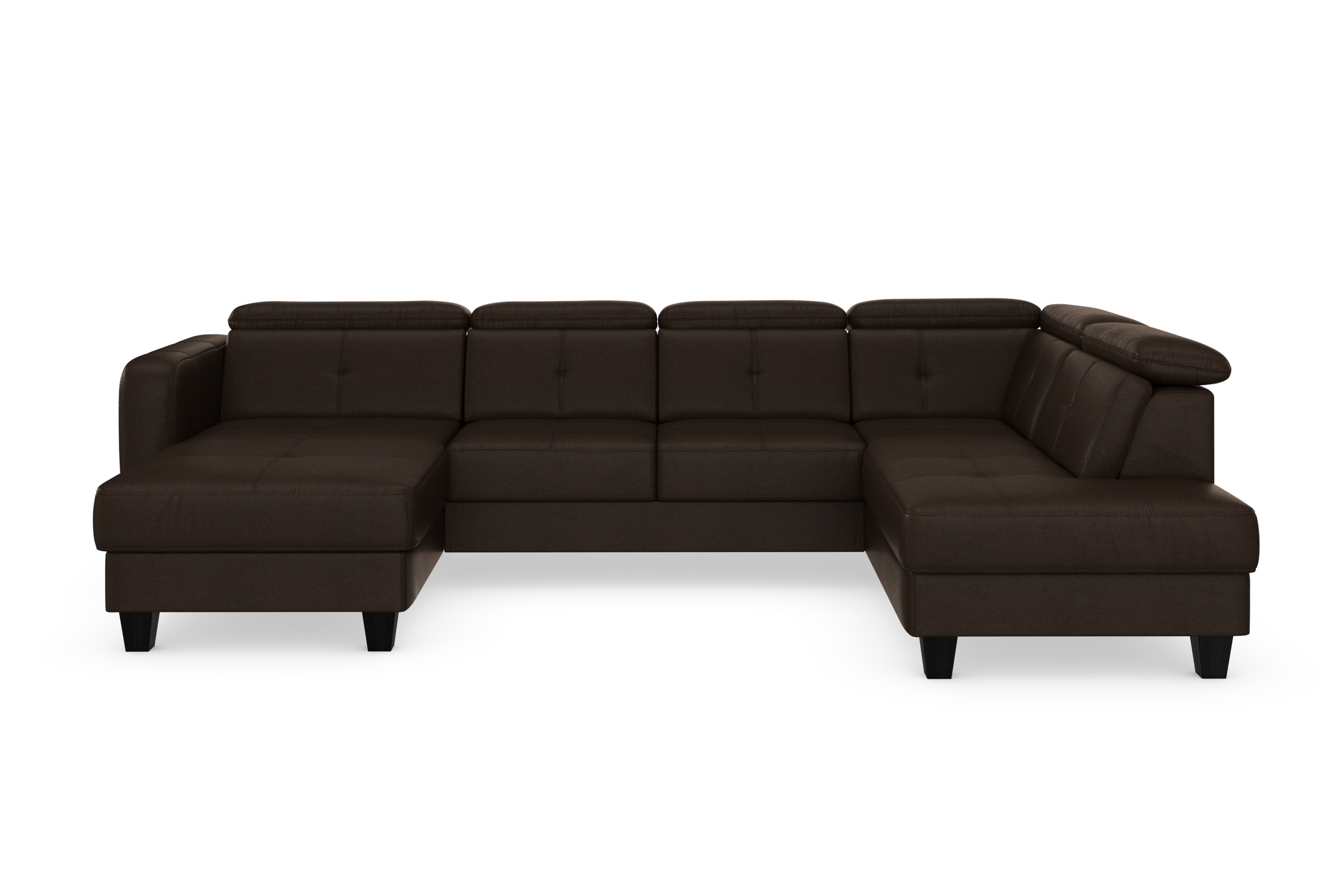 sit&more Wohnlandschaft »Belluci U-Form«, Kopfteilverstellung und Federkern, wahlweise mit Bettfunktion