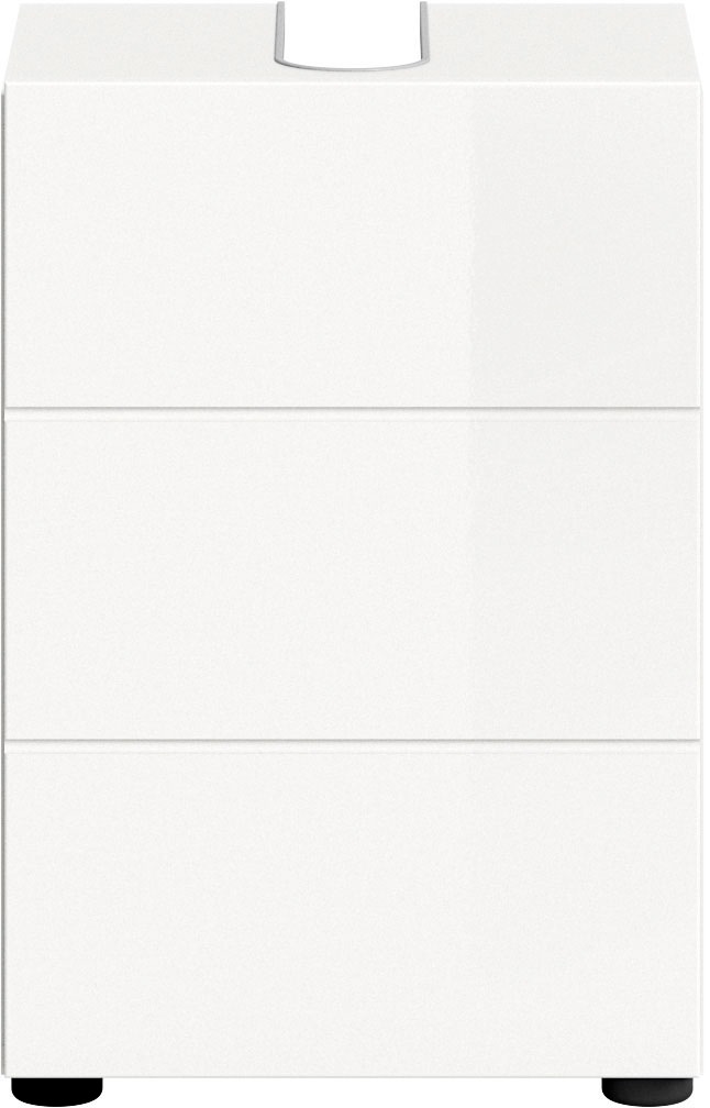 Thumbnail - welltime Waschbeckenunterschrank "BIEL, TOPSELLER, Breite 38 cm, 1 Tür, 1 Boden, mit Siphonausschnitt" 1 Stk. tlg. Badmö...