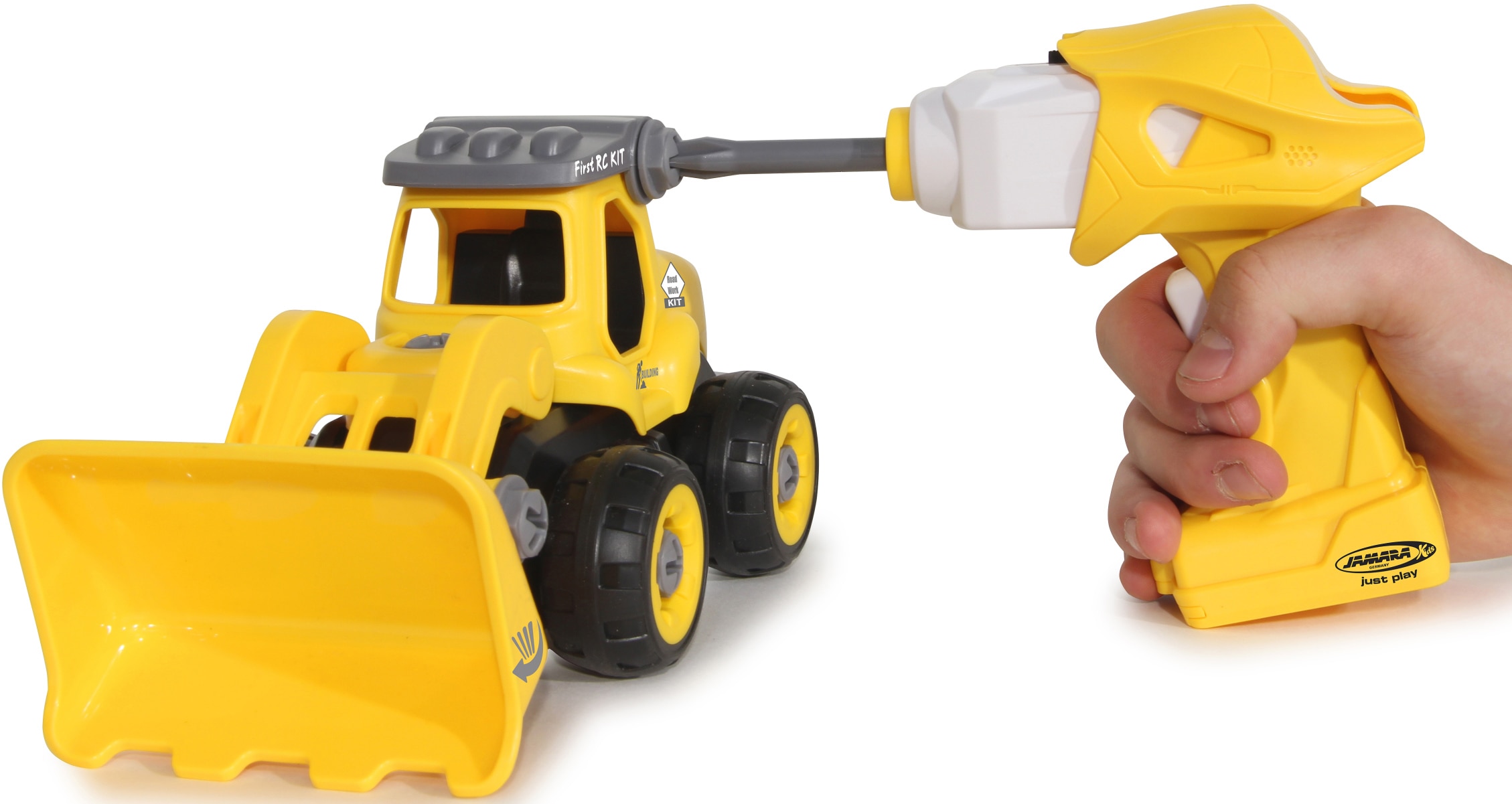 Jamara RC-Bagger »First RC - Radlader«, (27 tlg.), mit Akkuschrauber